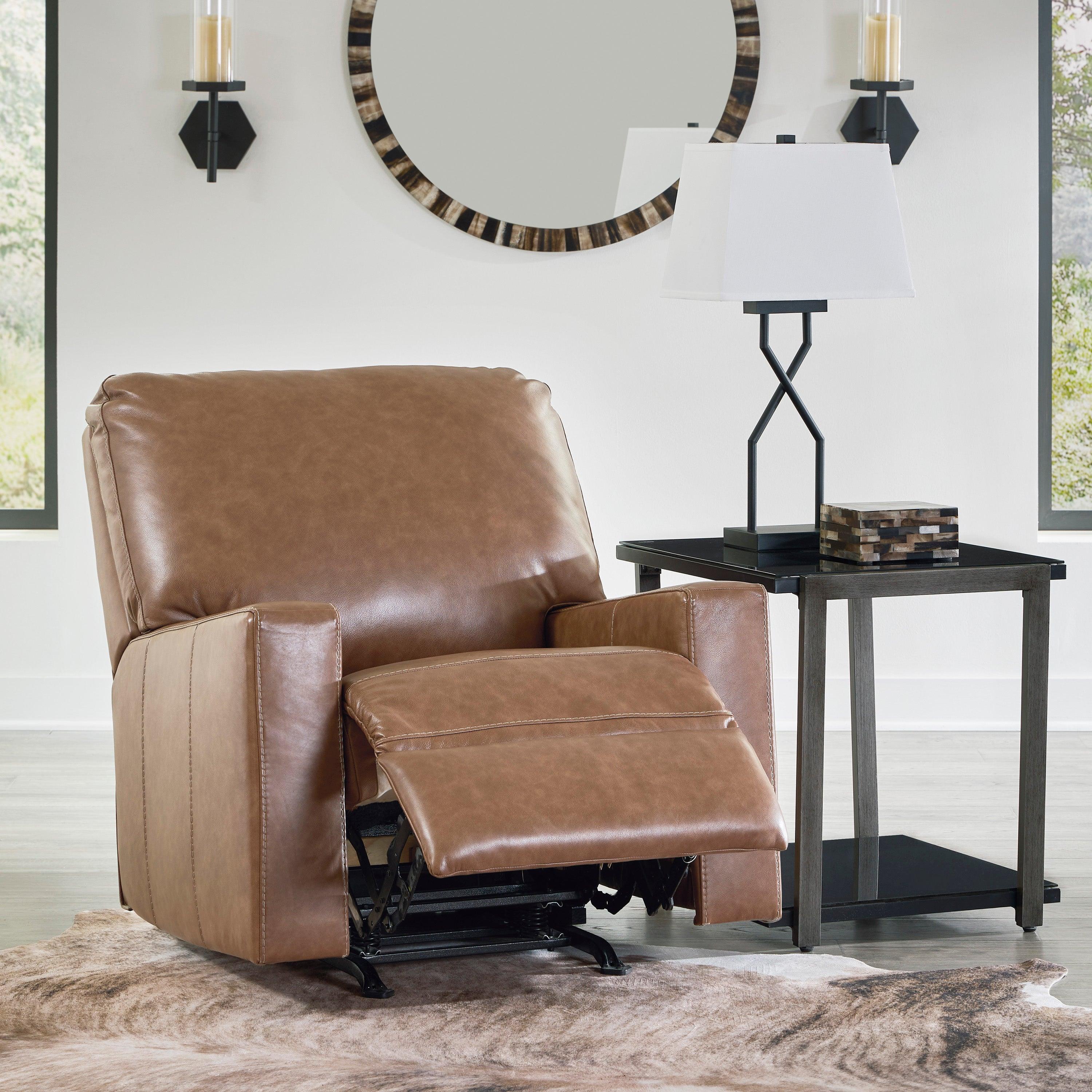 Bolsena Caramel Leather Living Room Set - Image 8