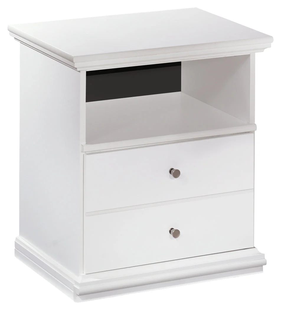 Bostwick Shoals Twin Panel Bed with Mirrored Dresser and 2 Nightstands in White - Image 17