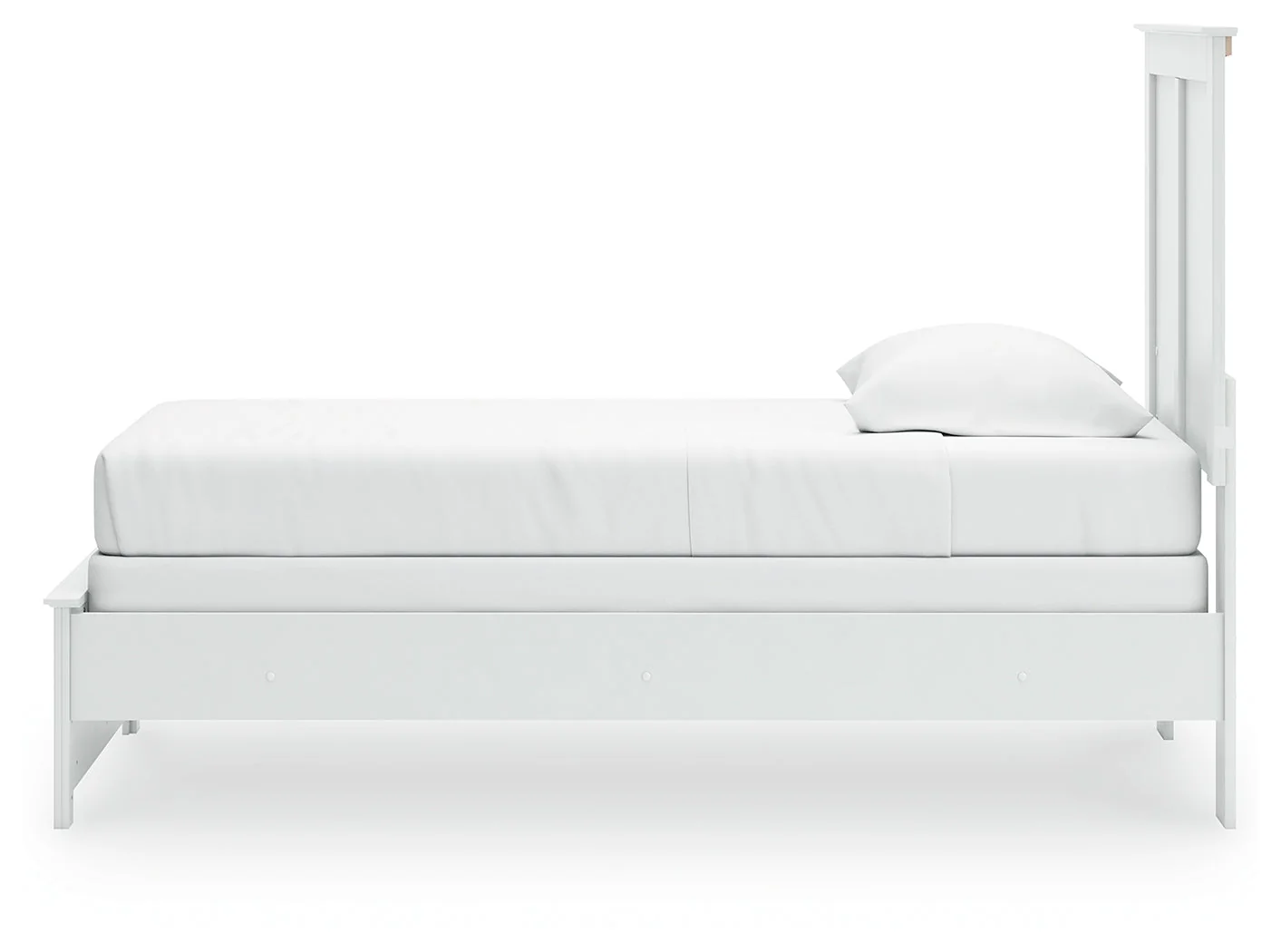 Bostwick Shoals Twin Panel Bed with Mirrored Dresser and 2 Nightstands in White - Image 8