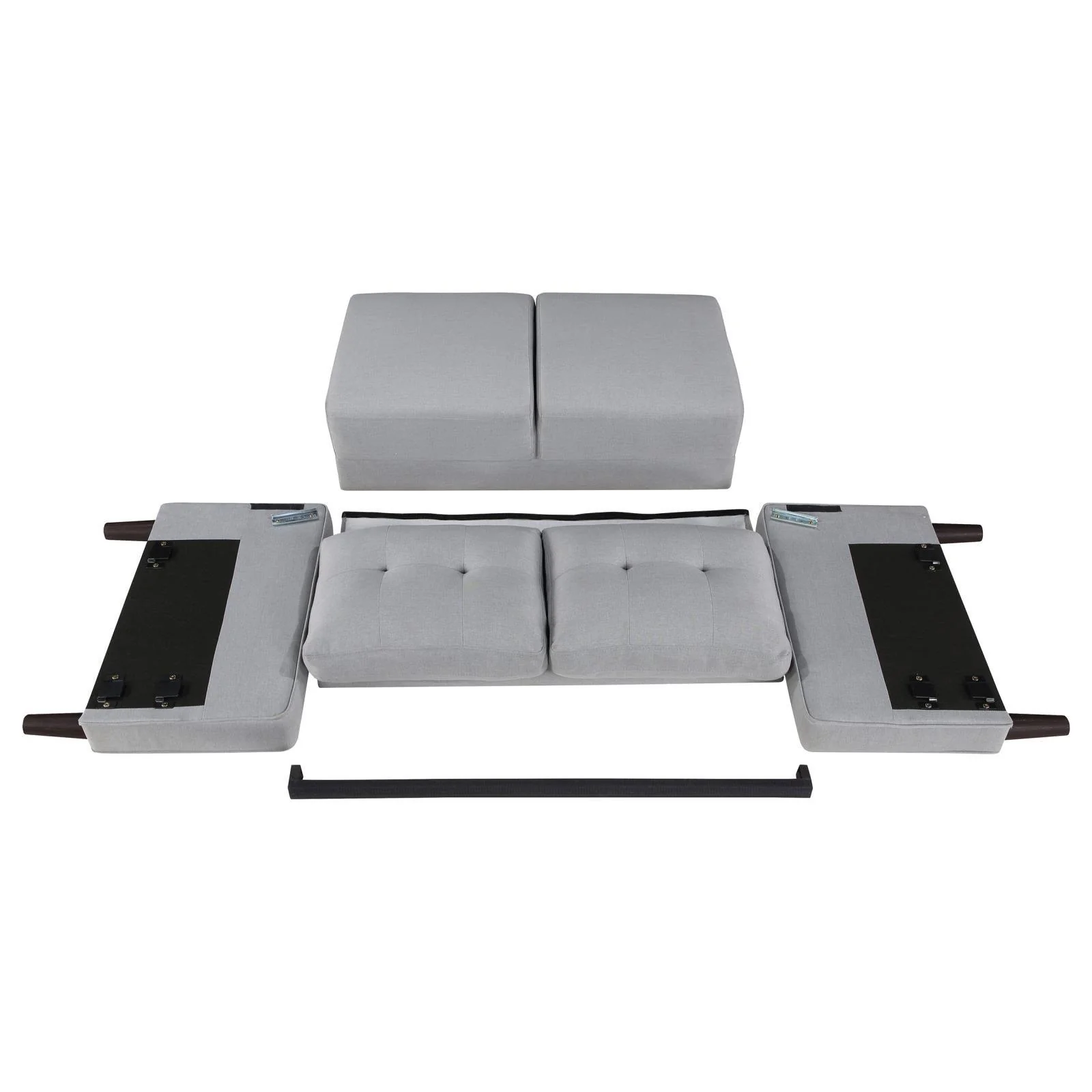 Bowen Gray 2-piece Upholstered Track Arms Tufted Sofa Set - Image 10