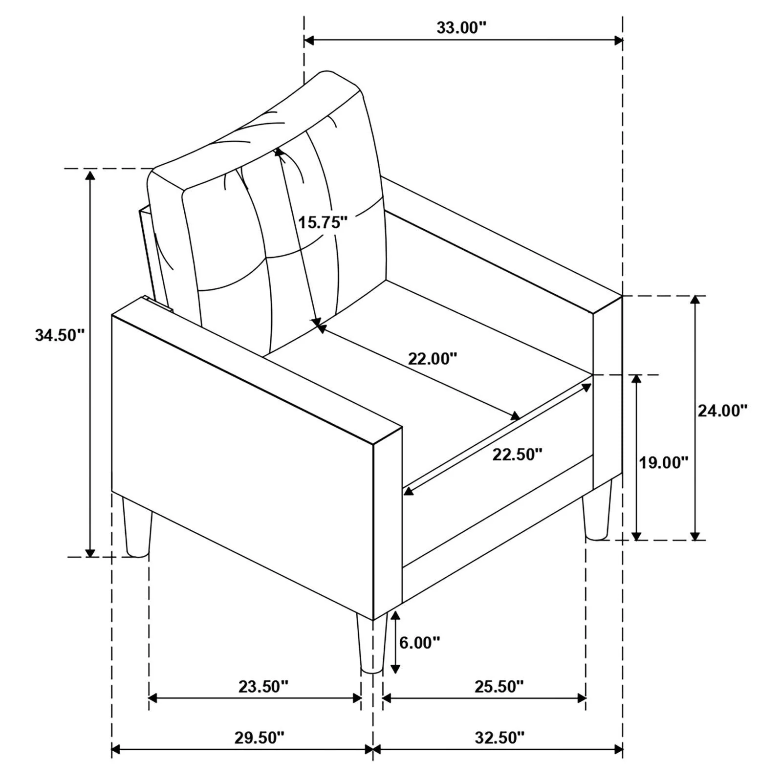Bowen Gray 3-piece Upholstered Track Arms Tufted Sofa Set - Image 15