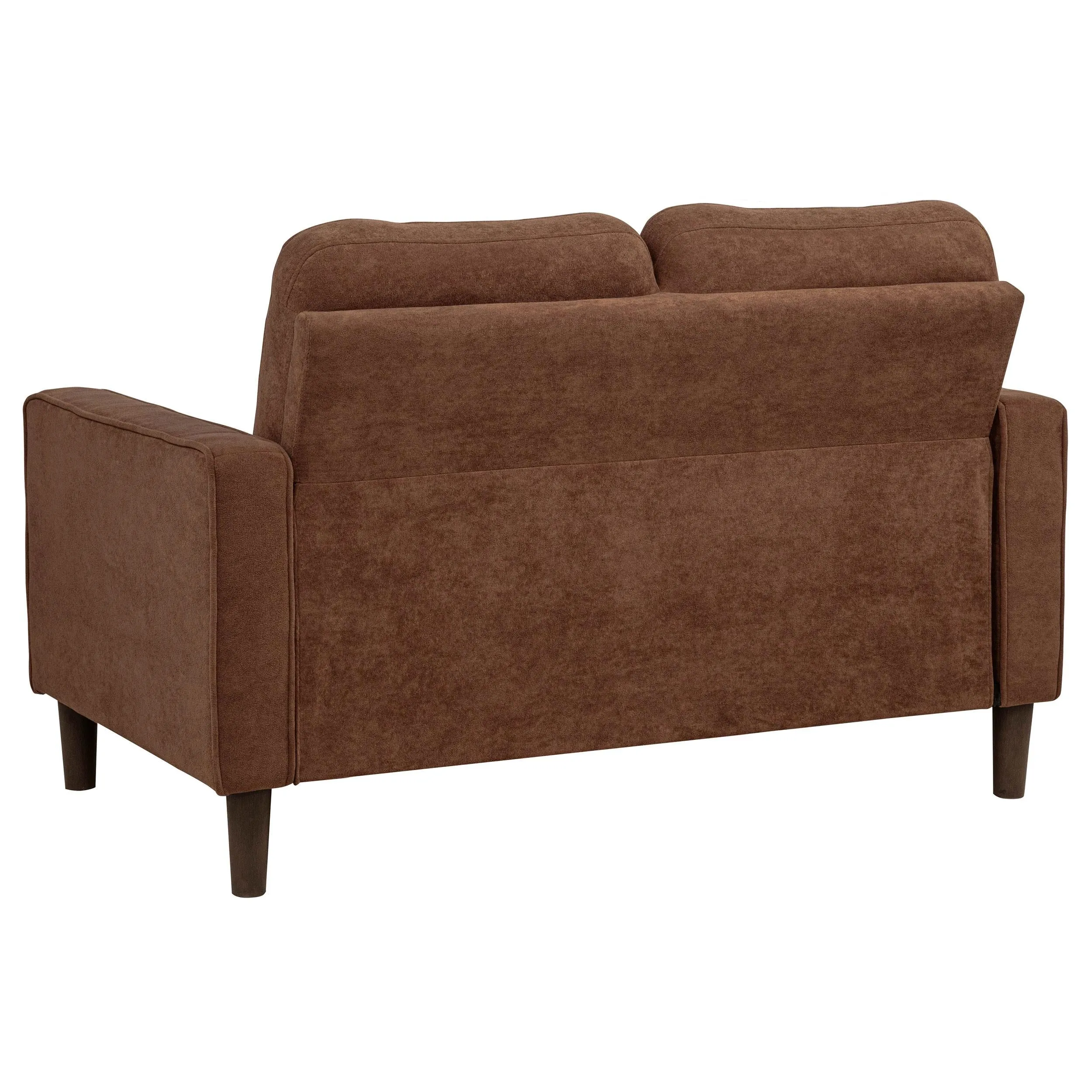 Bowen II 3-piece Rust Fabric Upholstered Track Arm Sofa Set - Image 8