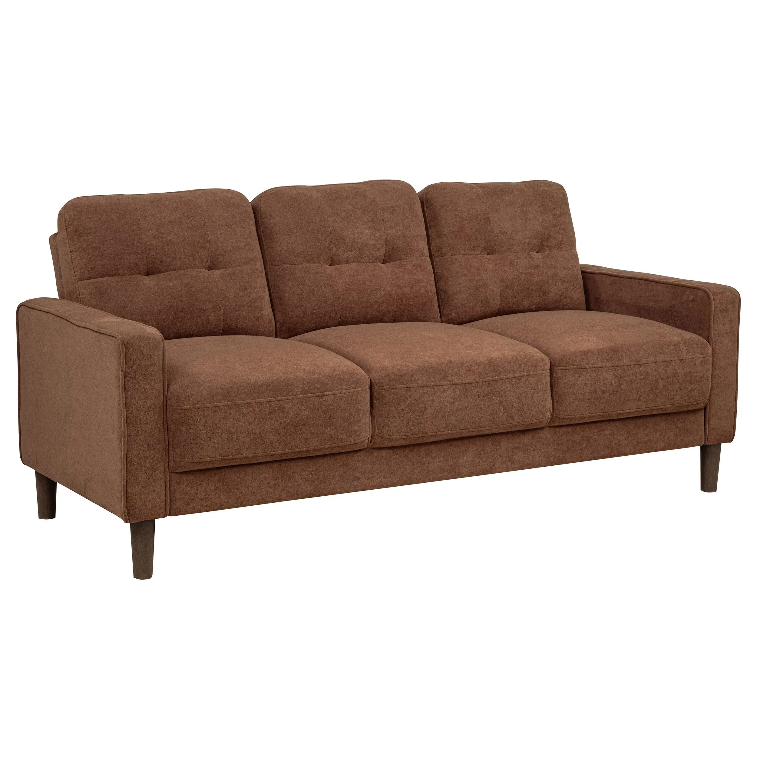 Bowen II Rust 2-Piece Rust Fabric Upholstered Track Arm Sofa Set - Image 2