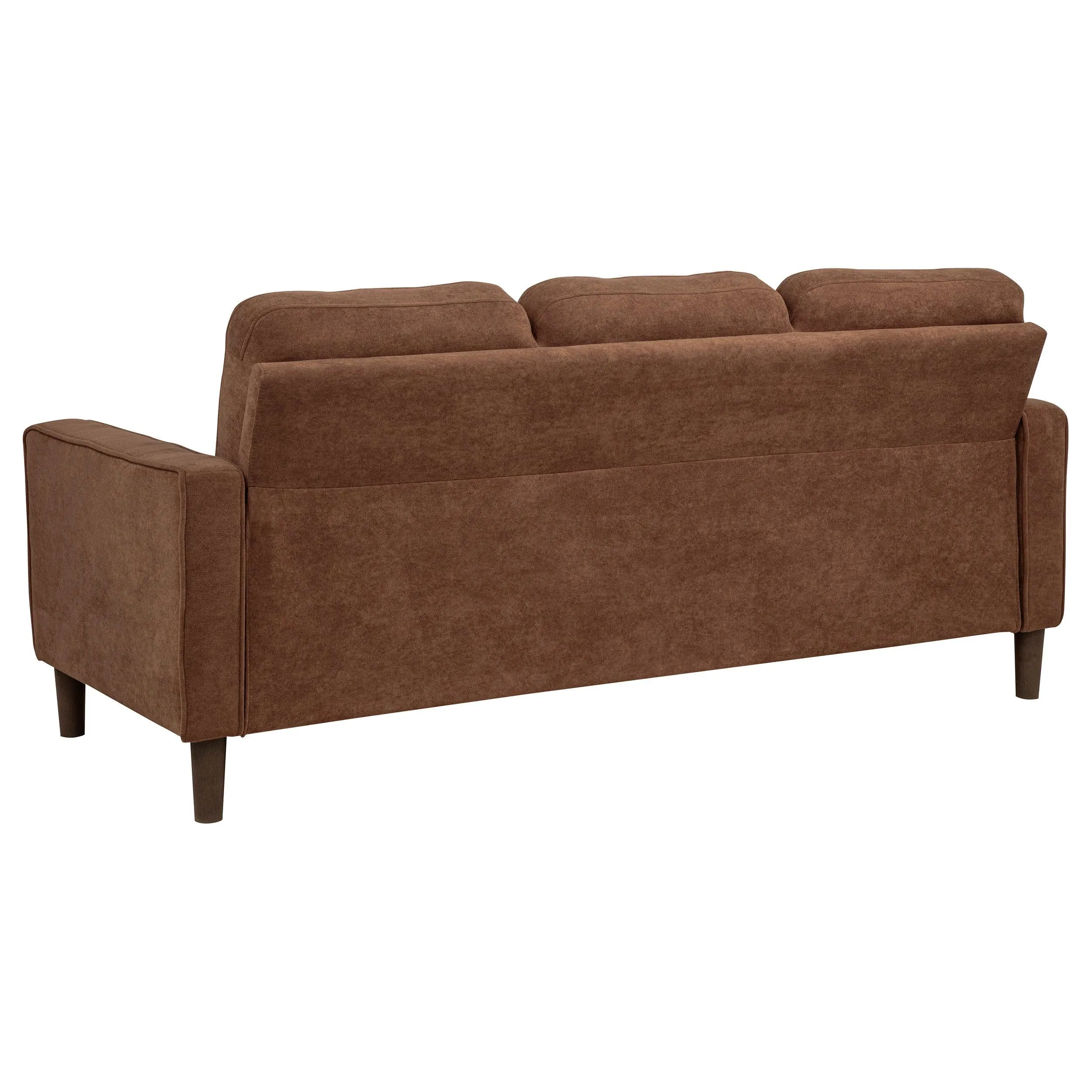 Bowen II Rust 2-Piece Rust Fabric Upholstered Track Arm Sofa Set - Image 4