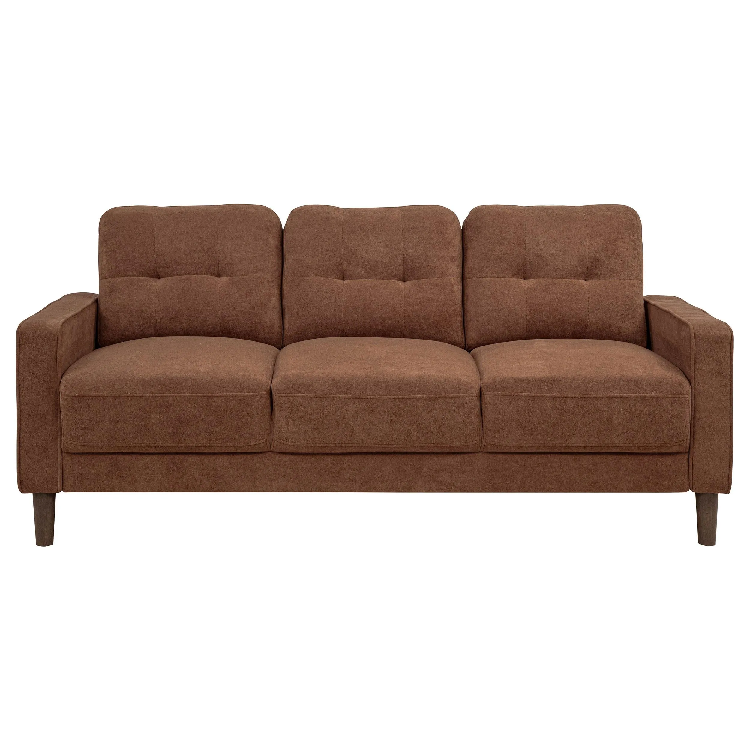 Bowen II Rust Fabric Upholstered Track Arm Sofa - Image 2