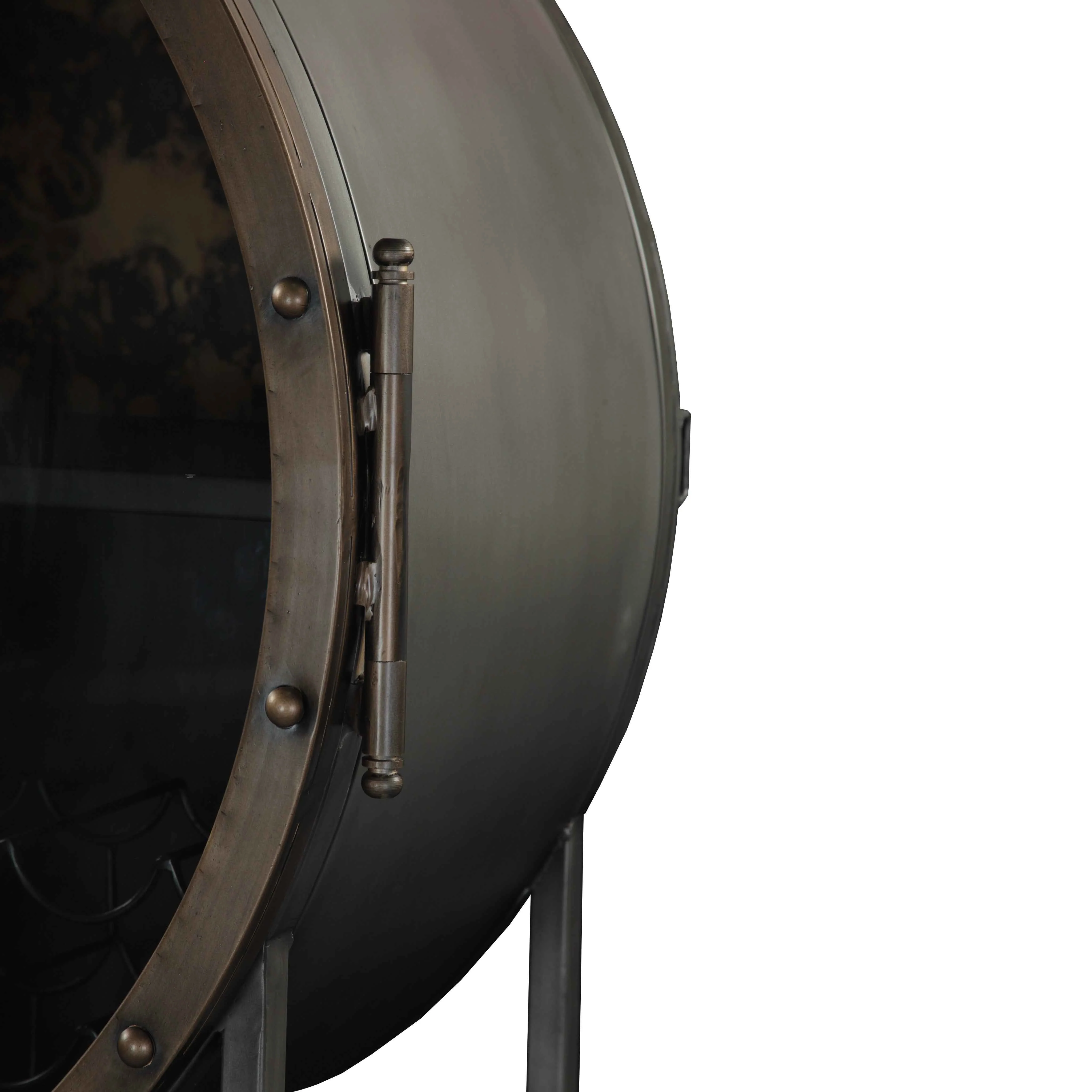 Bowery 74" Tall Round Bar Cabinet - Image 7