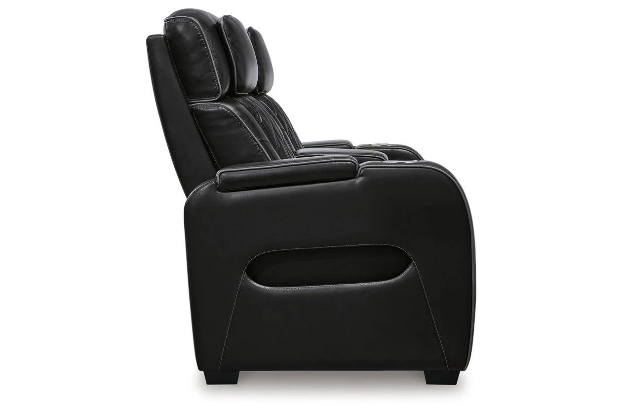 Boyington Black Dual Power Leather Power Reclining Sofa, Loveseat and Recliner - Image 12