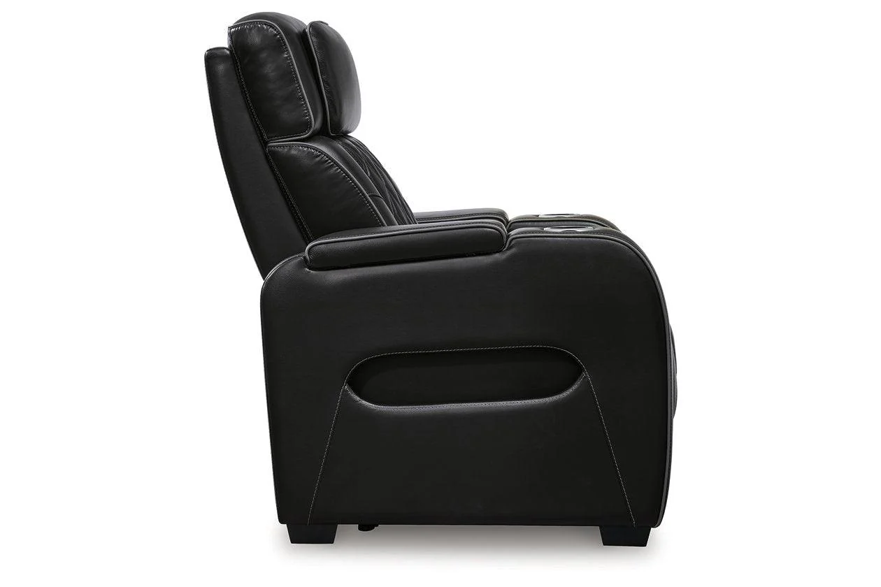 Boyington Black Dual Power Leather Power Reclining Sofa, Loveseat and Recliner - Image 17