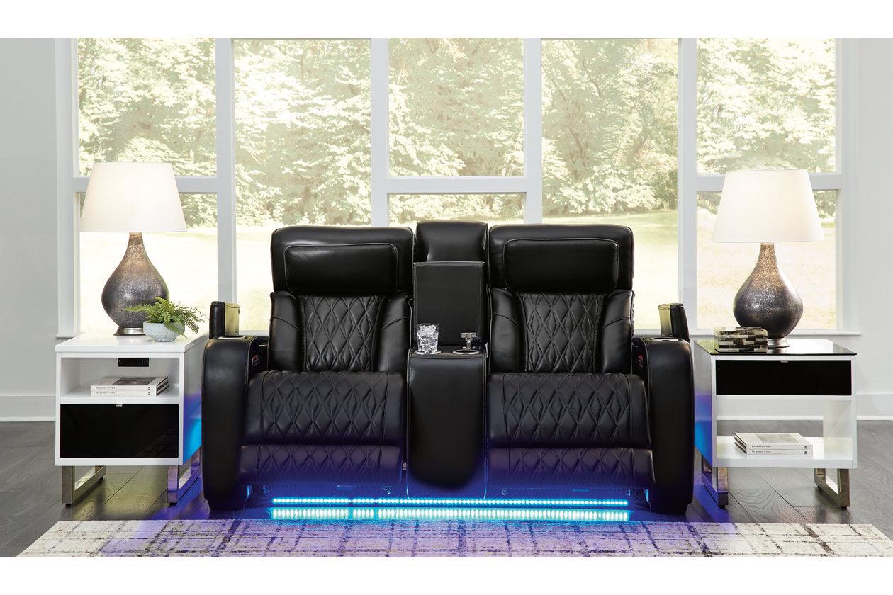 Boyington Black Dual Power Leather Power Reclining Sofa, Loveseat and Recliner - Image 23