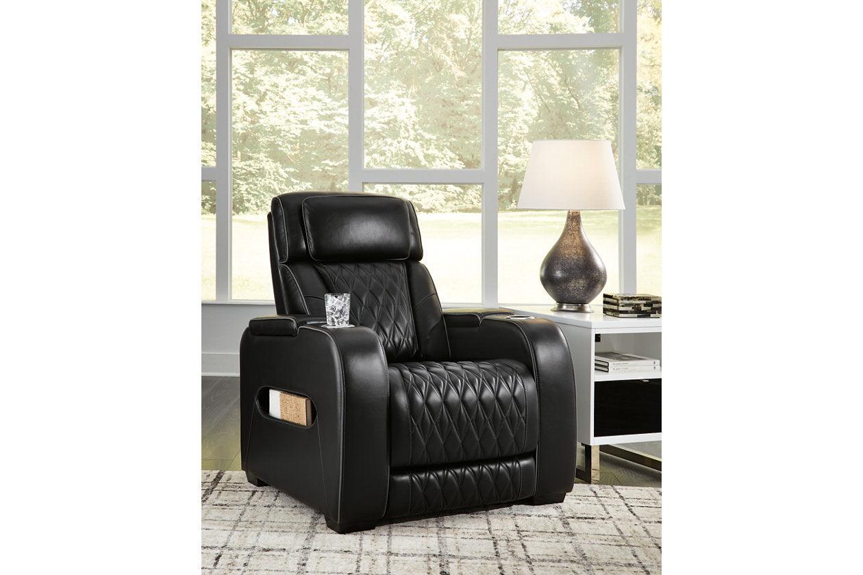 Boyington Black Dual Power Leather Power Reclining Sofa, Loveseat and Recliner - Image 27
