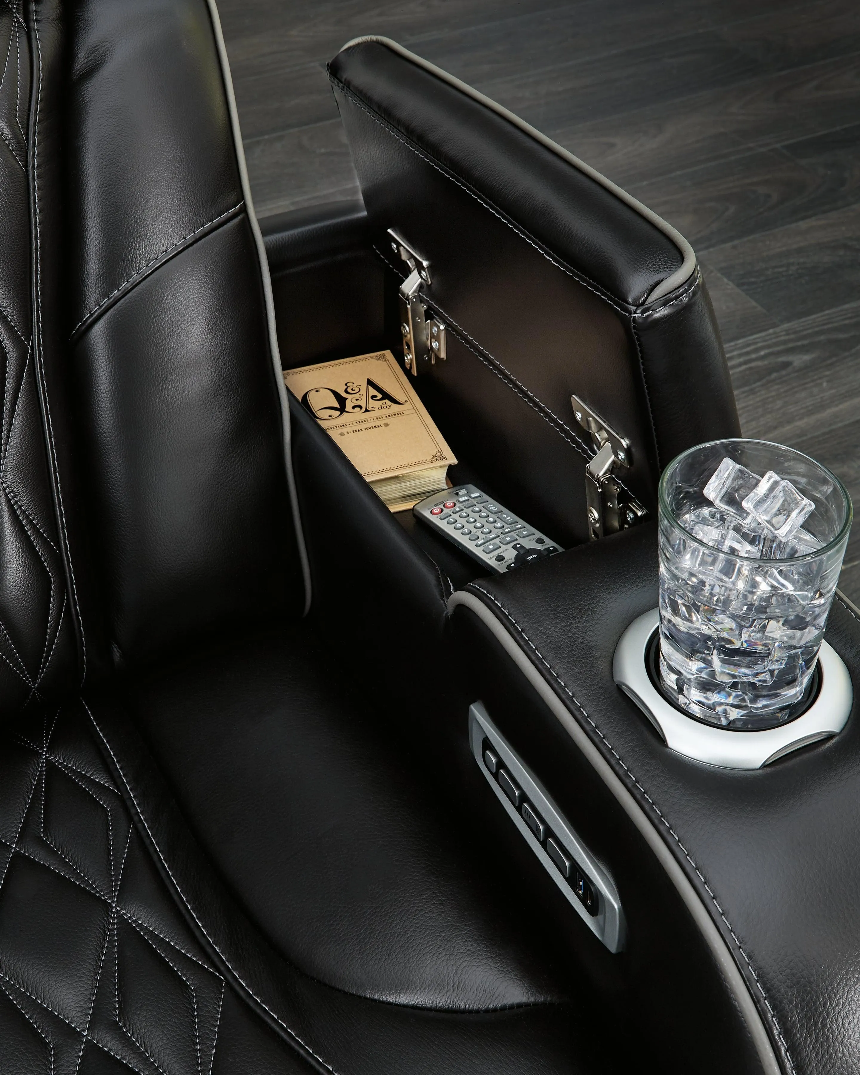 Boyington Black Power Reclining Loveseat - Image 10