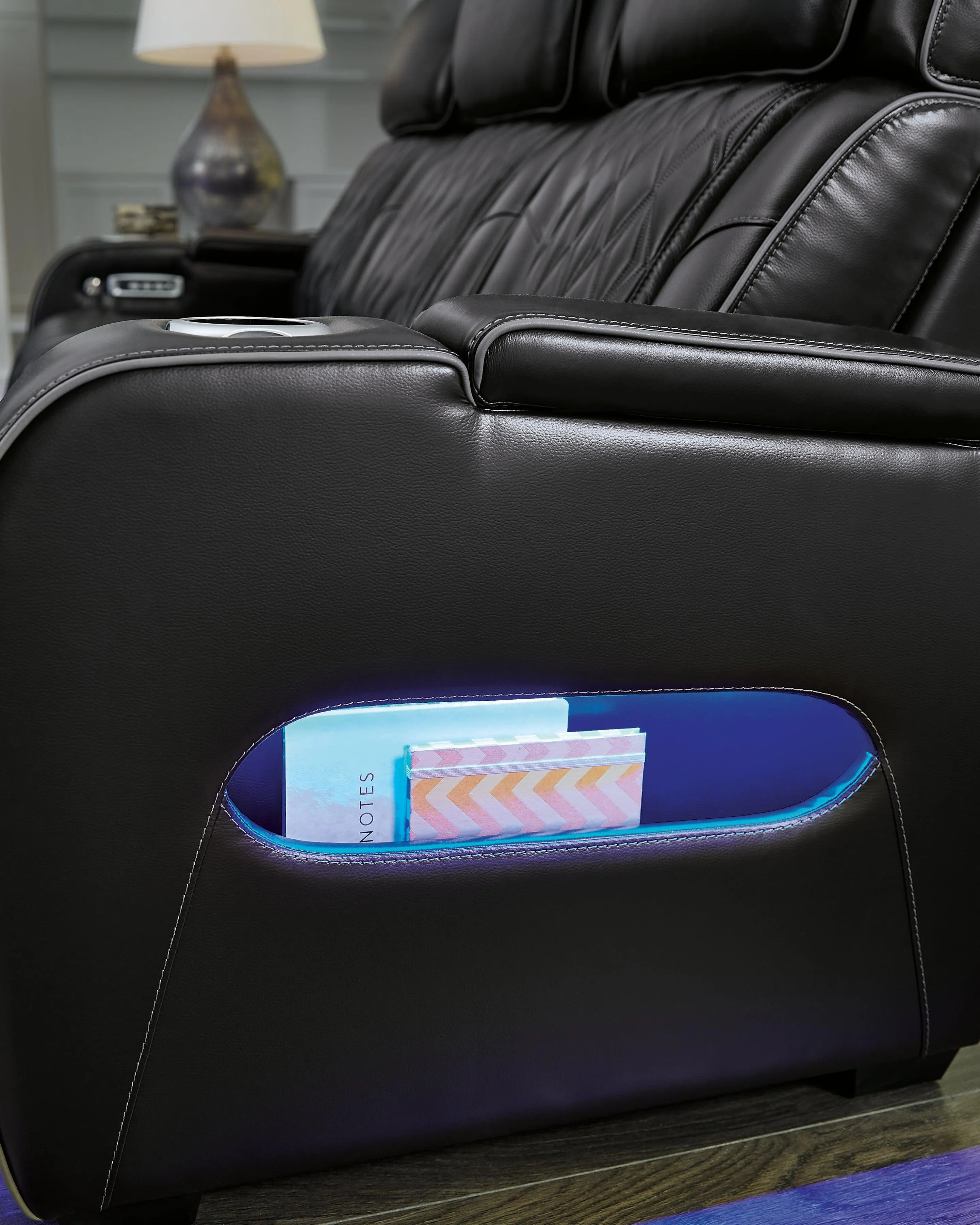 Boyington Black Power Reclining Loveseat - Image 9