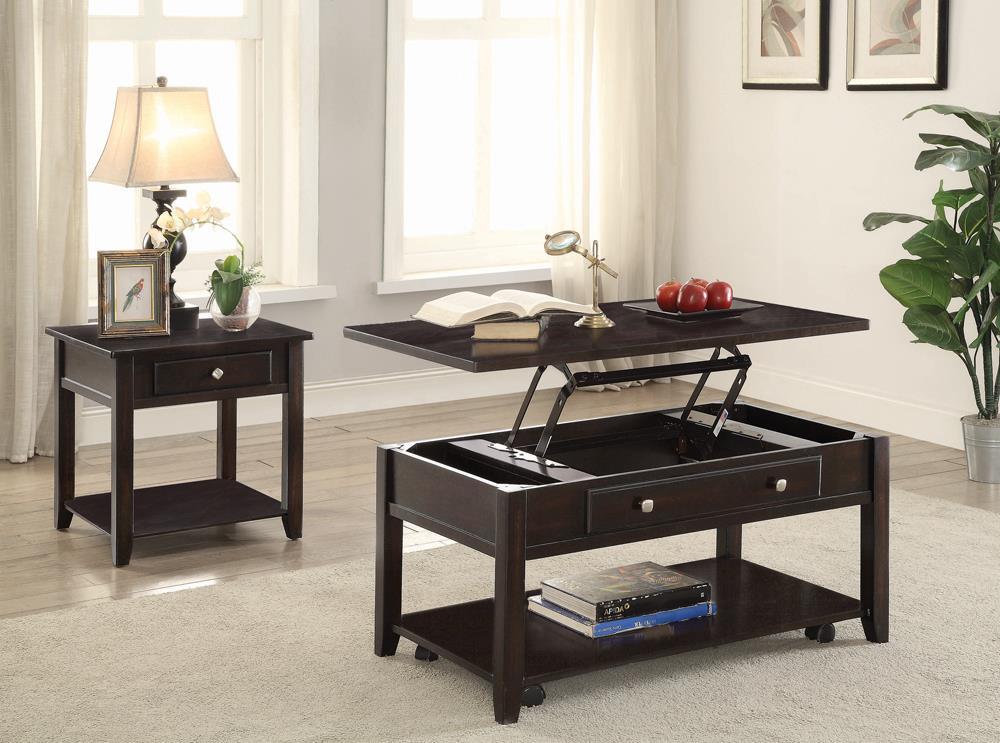 Bradford Walnut Square 1-Shelf End Table - Image 3