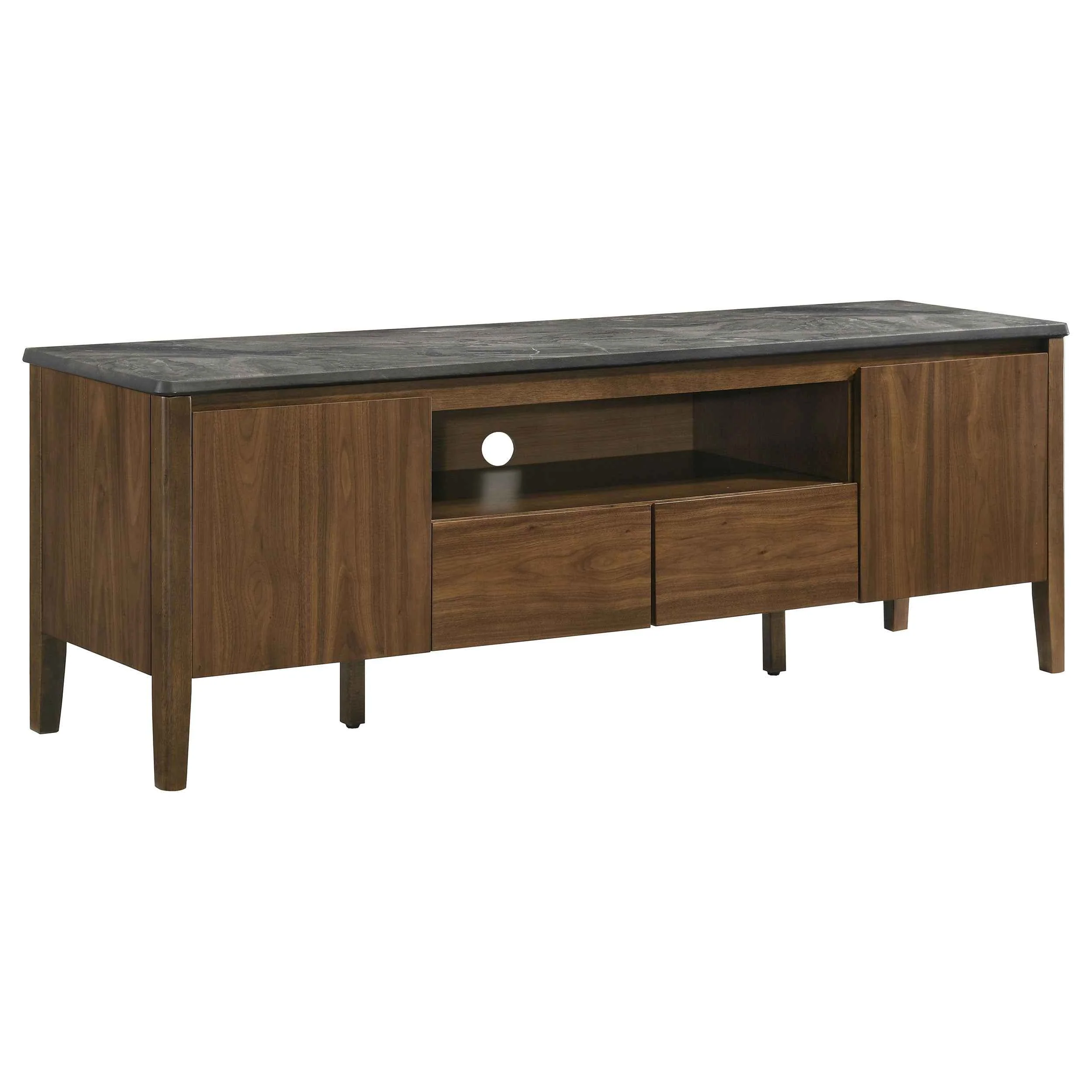 Bradley Smokey Grey/Brown 63-inch 2-Door SmartTop TV Stand - Image 2