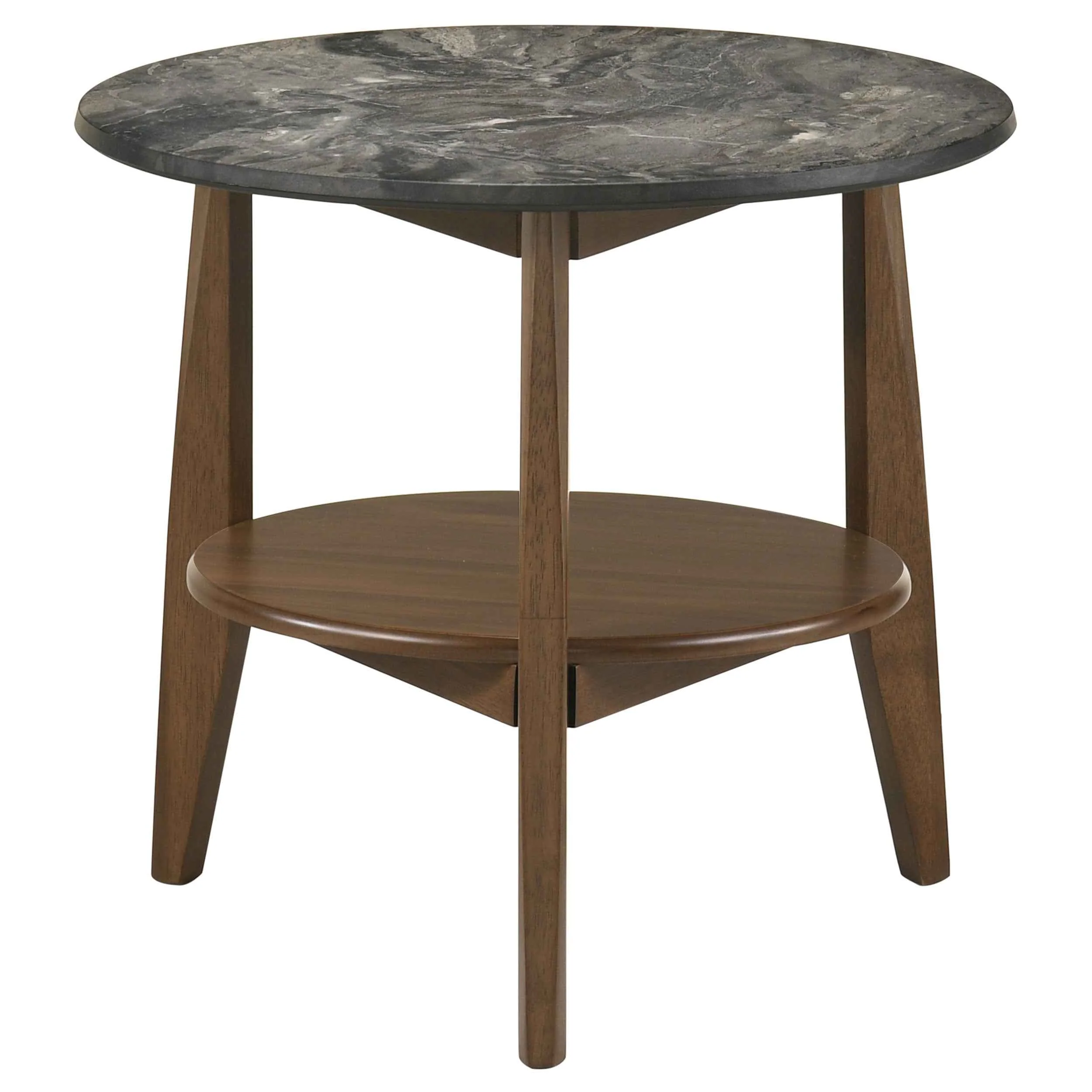 Bradley Smokey Grey/Dark Brown 2-Piece Round SmartTop Coffee Table Set - Image 4