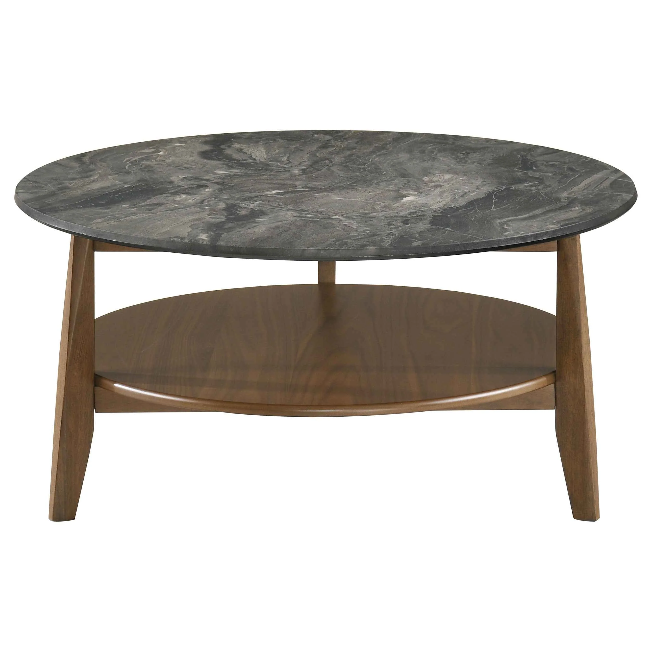 Bradley Smokey Grey/Dark Brown 2-Piece Round SmartTop Coffee Table Set - Image 9
