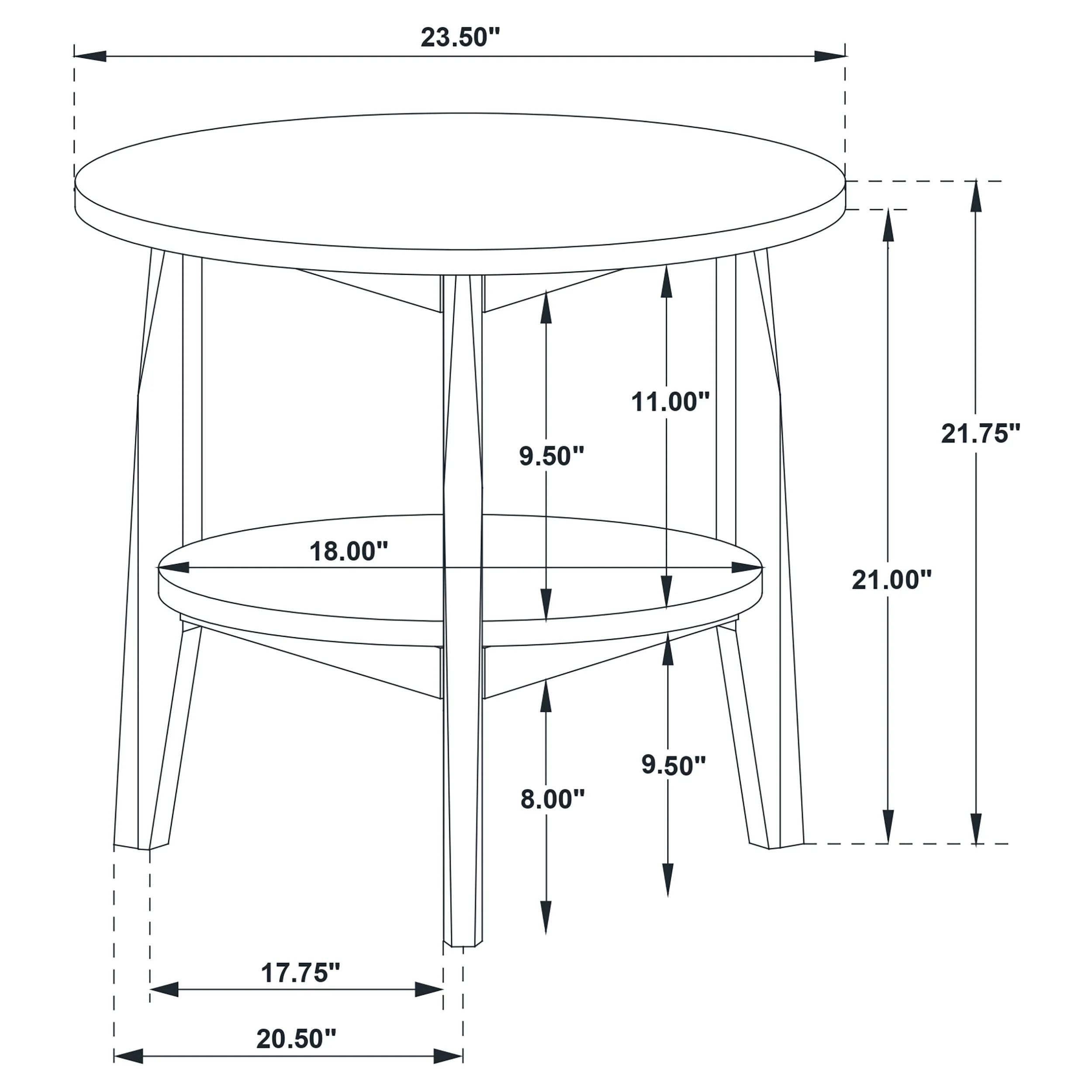 Bradley Smokey Grey/Dark Brown 3-Piece Round SmartTop Coffee Table Set - Image 14