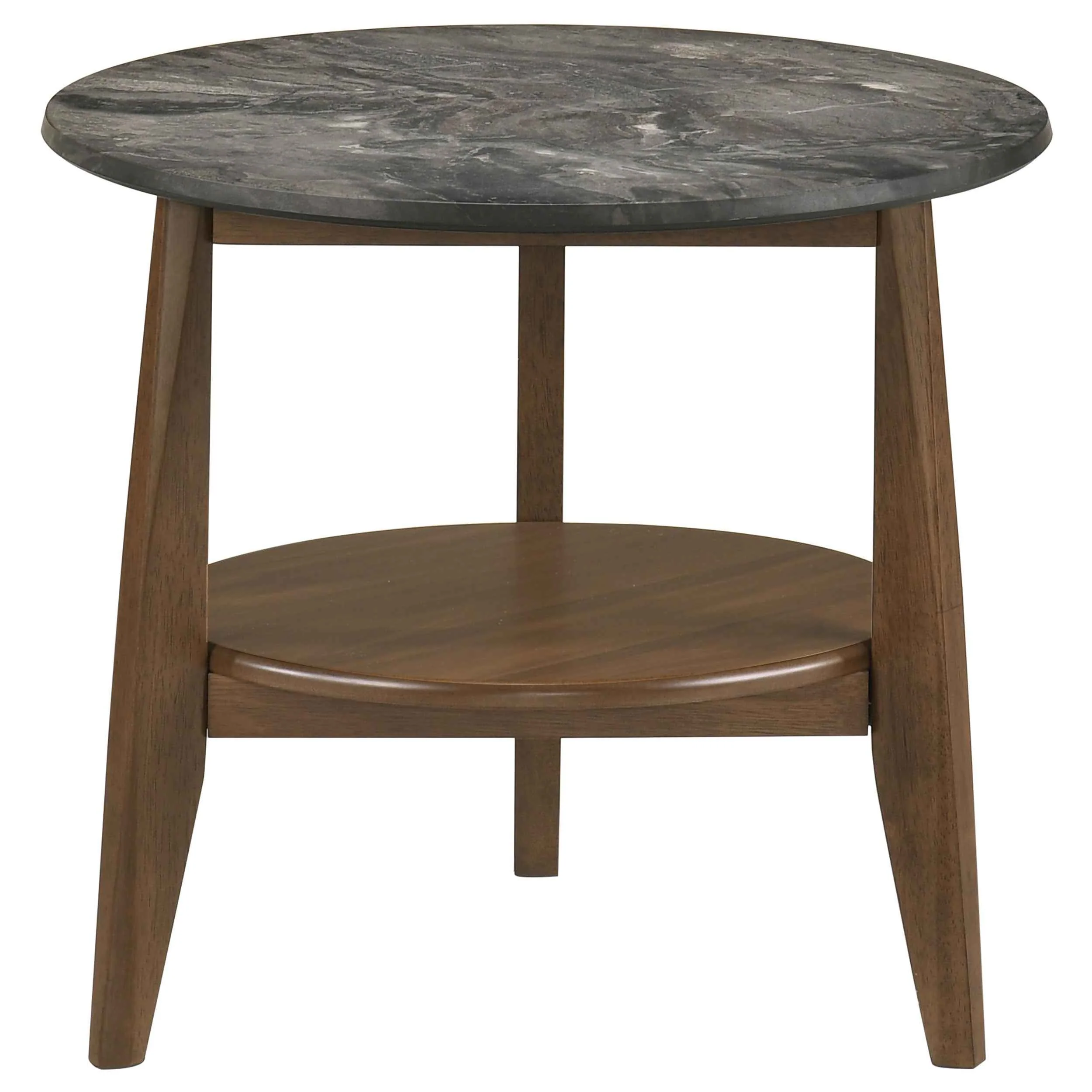 Bradley Smokey Grey/Dark Brown 3-Piece Round SmartTop Coffee Table Set - Image 5