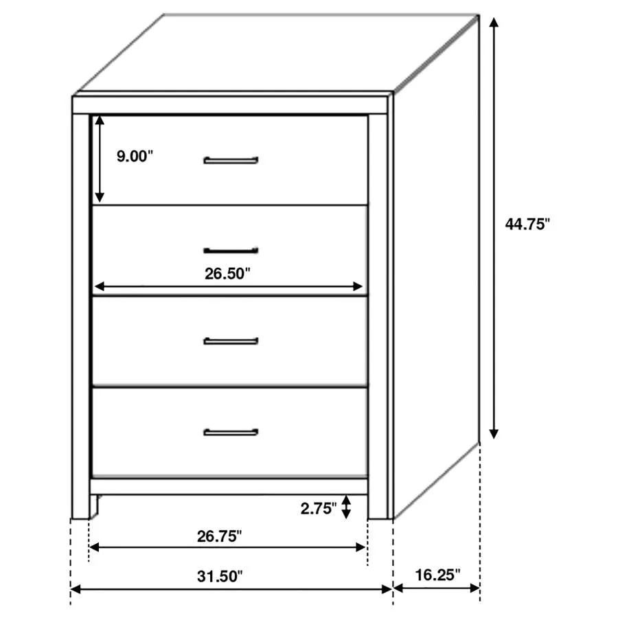 Brantford White 5-Piece Eastern King Bedroom Set - Image 19