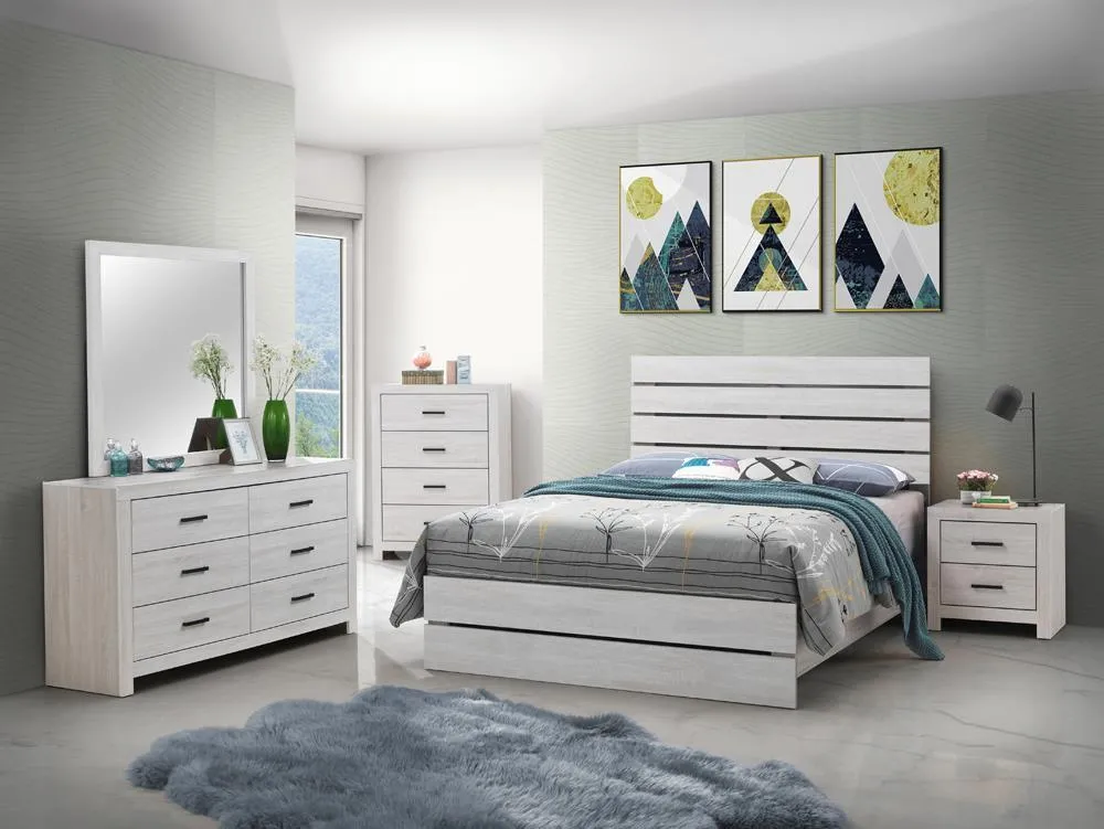 Brantford White Coastal Panel Bedroom Set