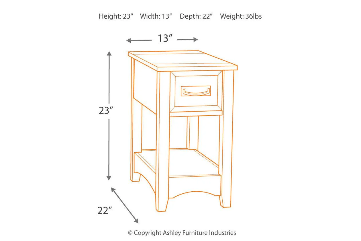 Breegin Brown Chairside End Table - Image 11