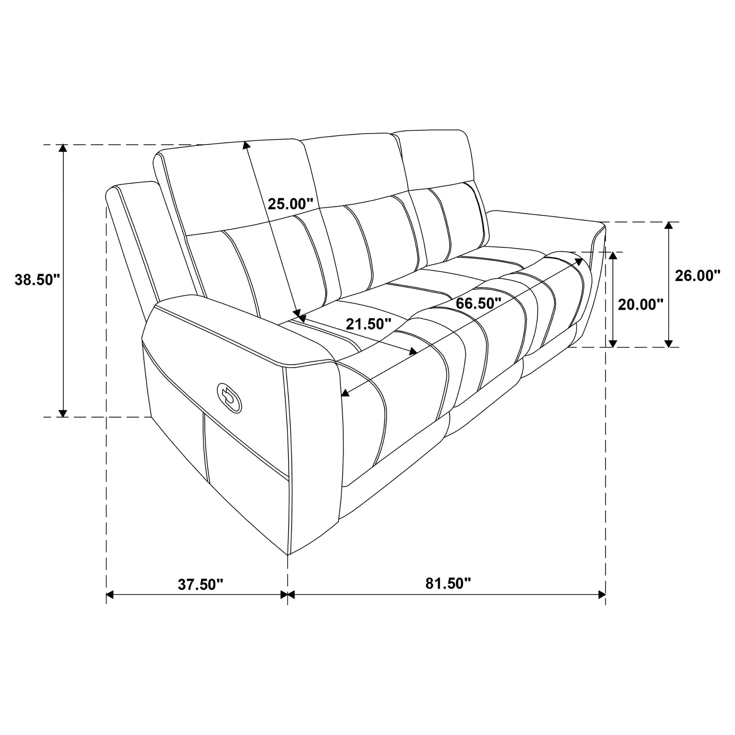 Brentwood Dark Charcoal 3-piece Upholstered Motion Reclining Sofa Set - Image 18
