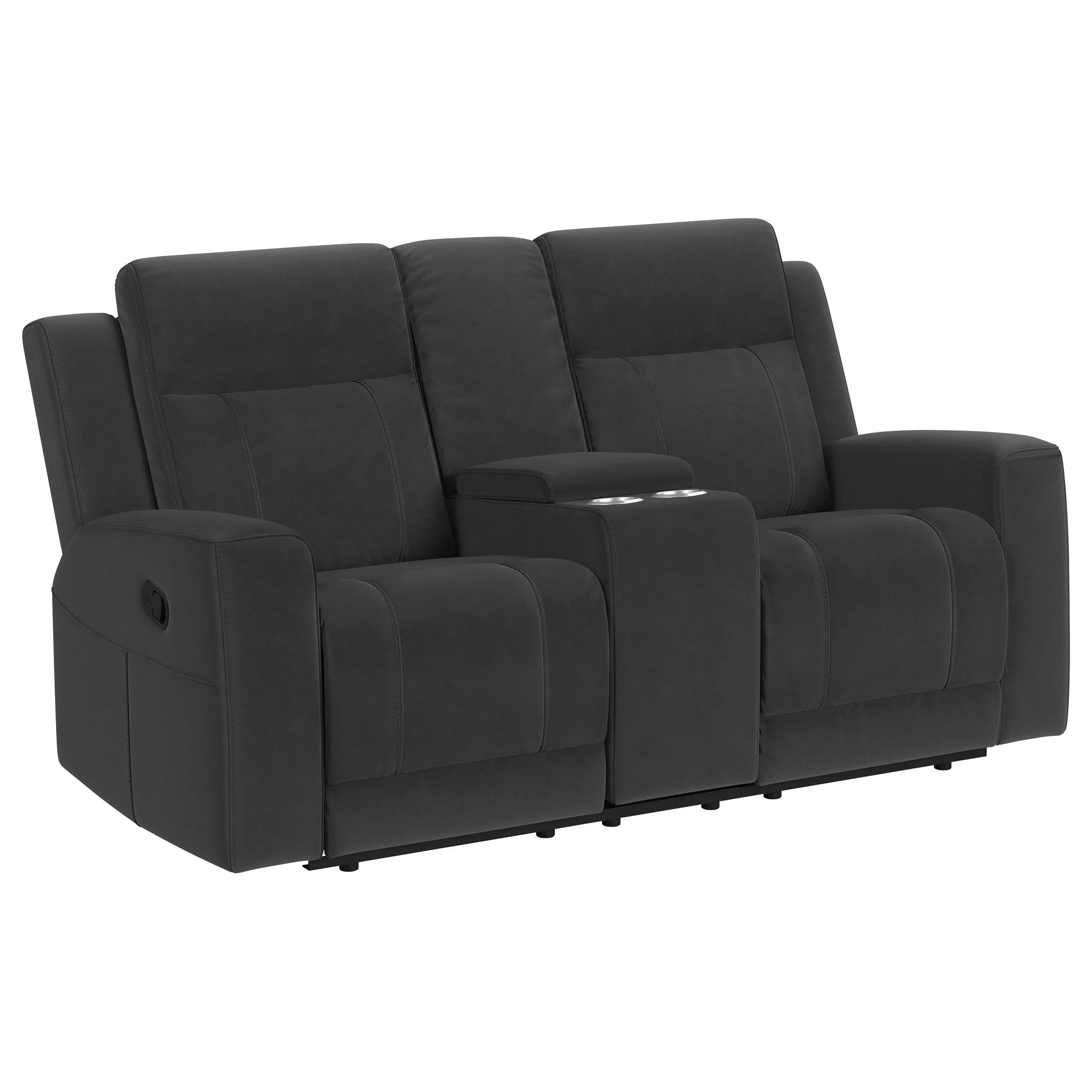 Brentwood Dark Charcoal 3-piece Upholstered Motion Reclining Sofa Set - Image 7