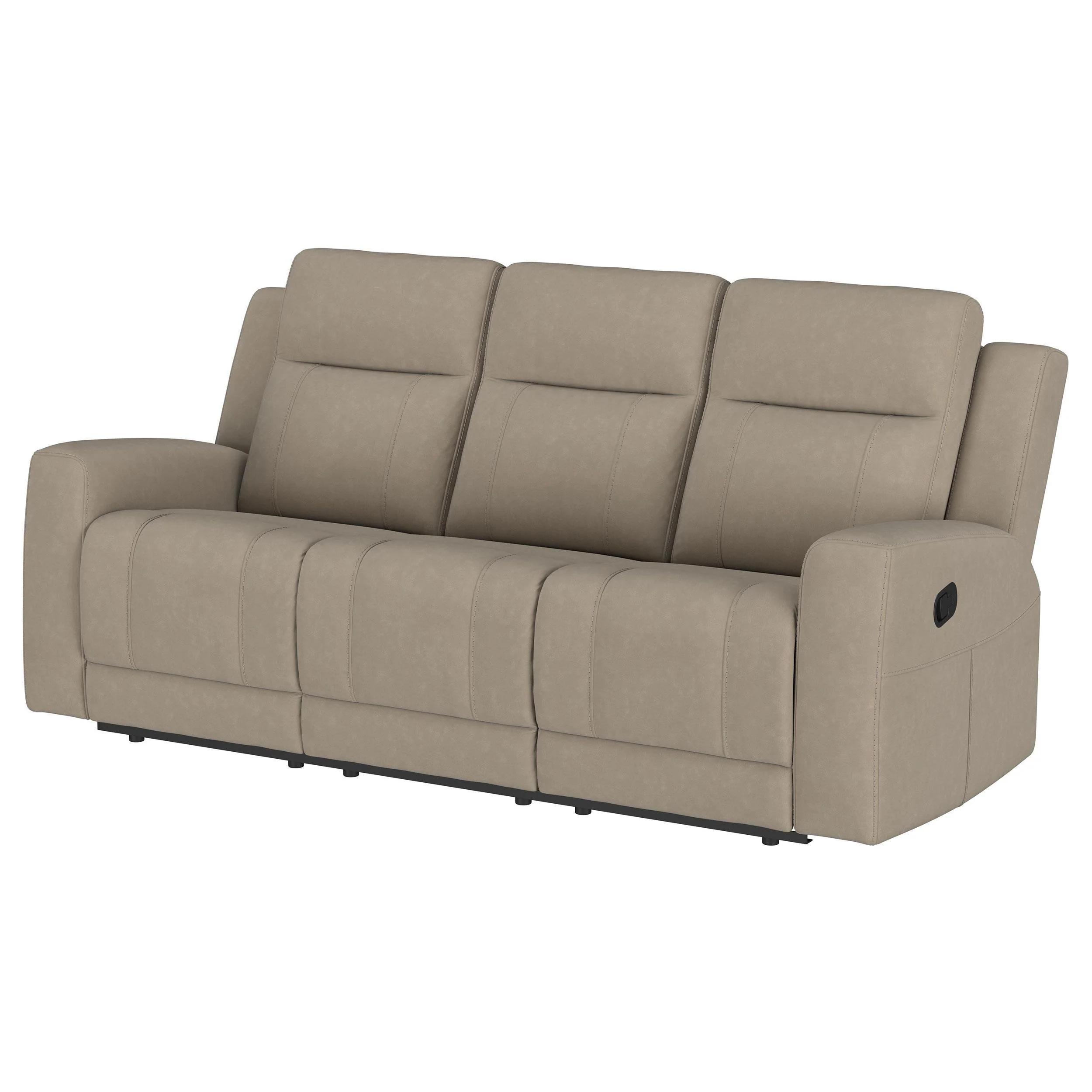 Brentwood Taupe Upholstered Motion Reclining Sofa - Image 4