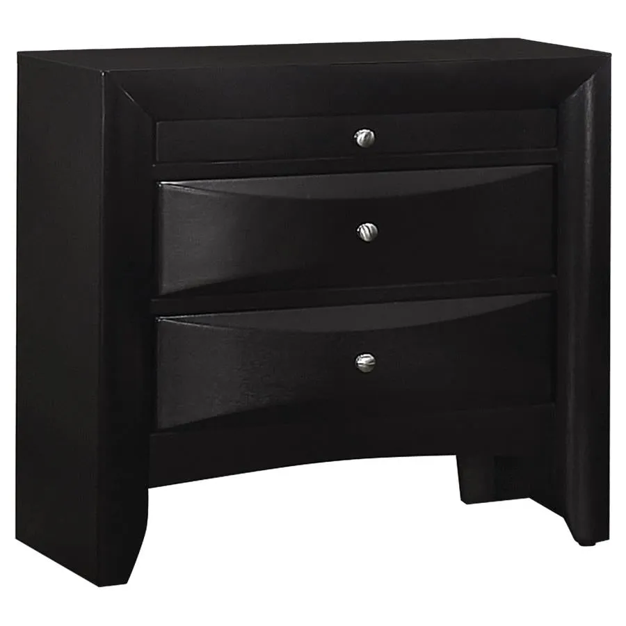 Briana Black 5-Piece Eastern King Storage Bedroom Set with Bookcase Headboard - Image 6