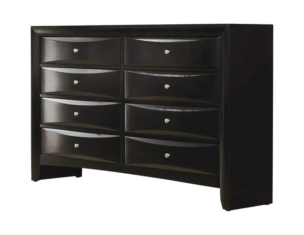 Briana Black Rectangular 8-Drawer Dresser - Image 2