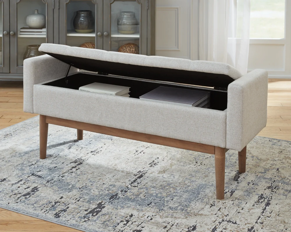 Briarson Beige/Brown Storage Bench - Image 2
