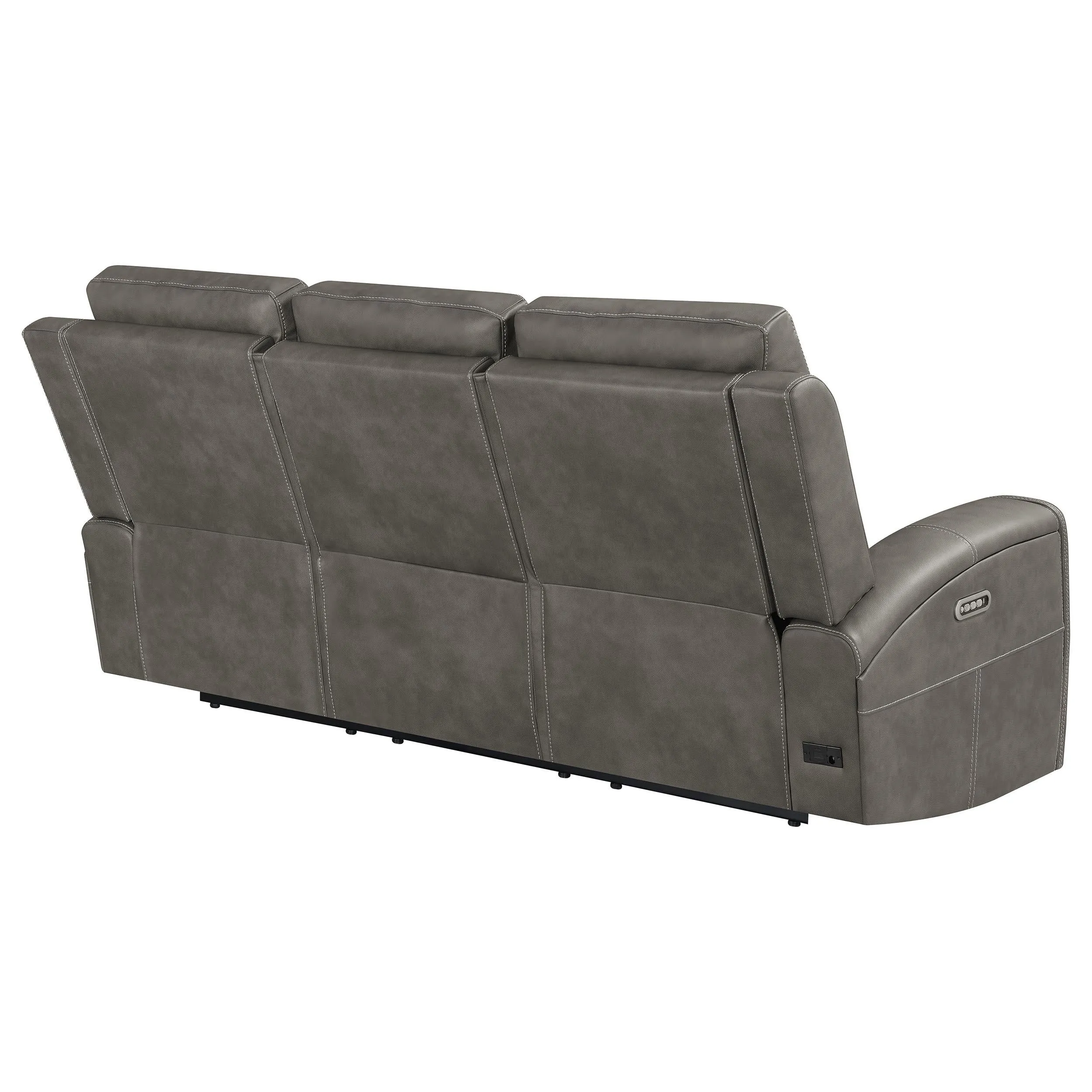 Brickston Triple Power Reclining Sofa Charcoal - Image 7