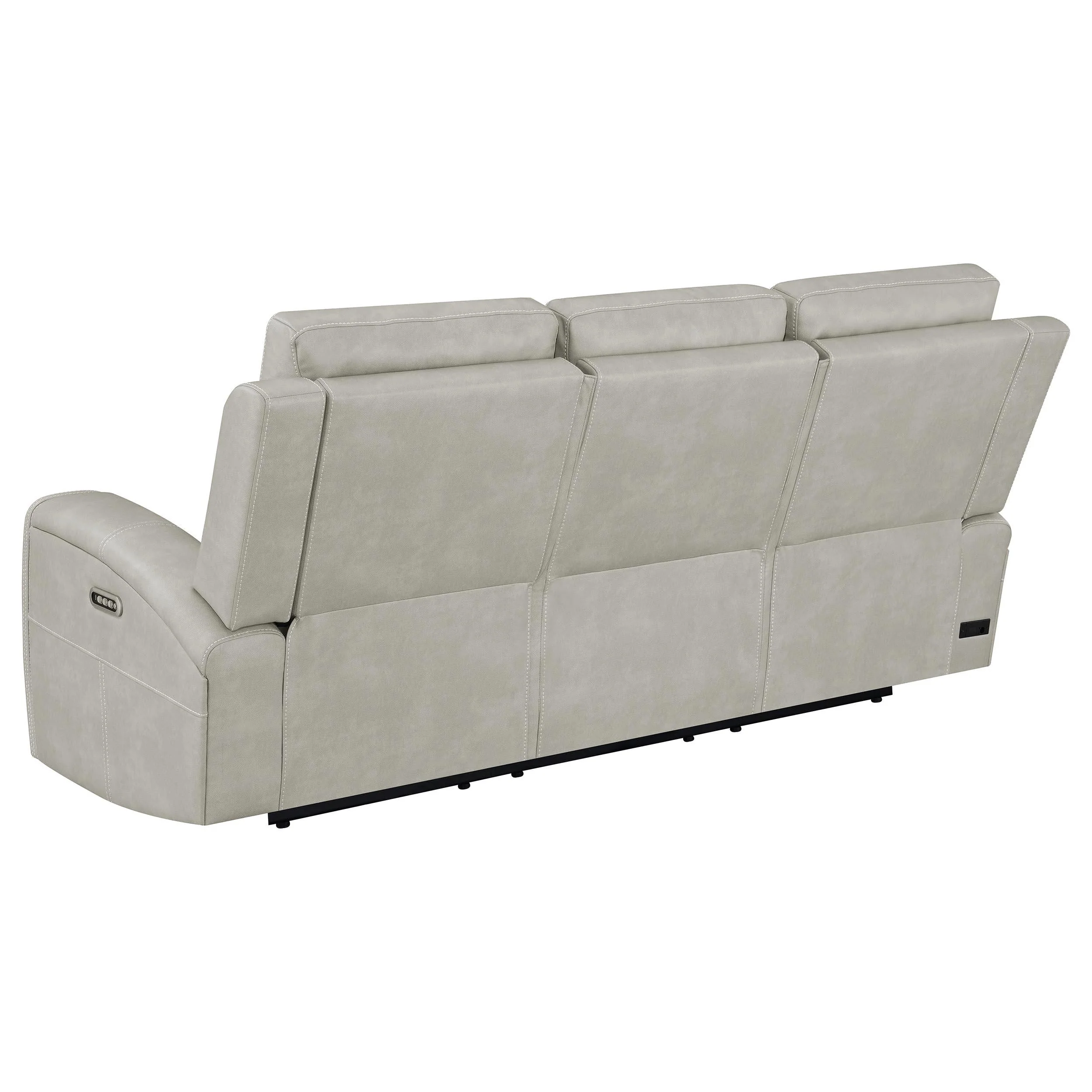 Brickston Triple Power Reclining Sofa Grey - Image 6