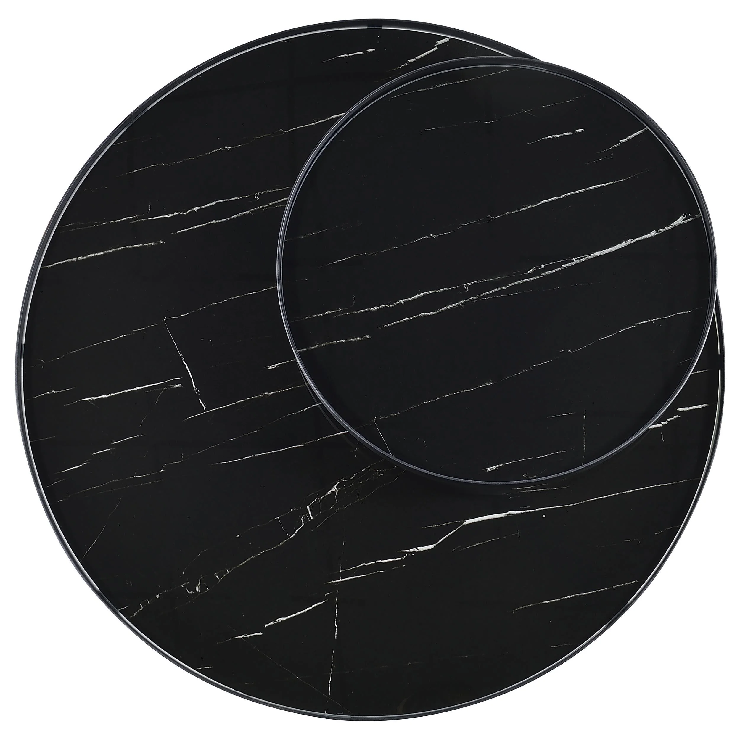 Briggs Black 2-Piece Round Coffee and End Table Set - Image 8