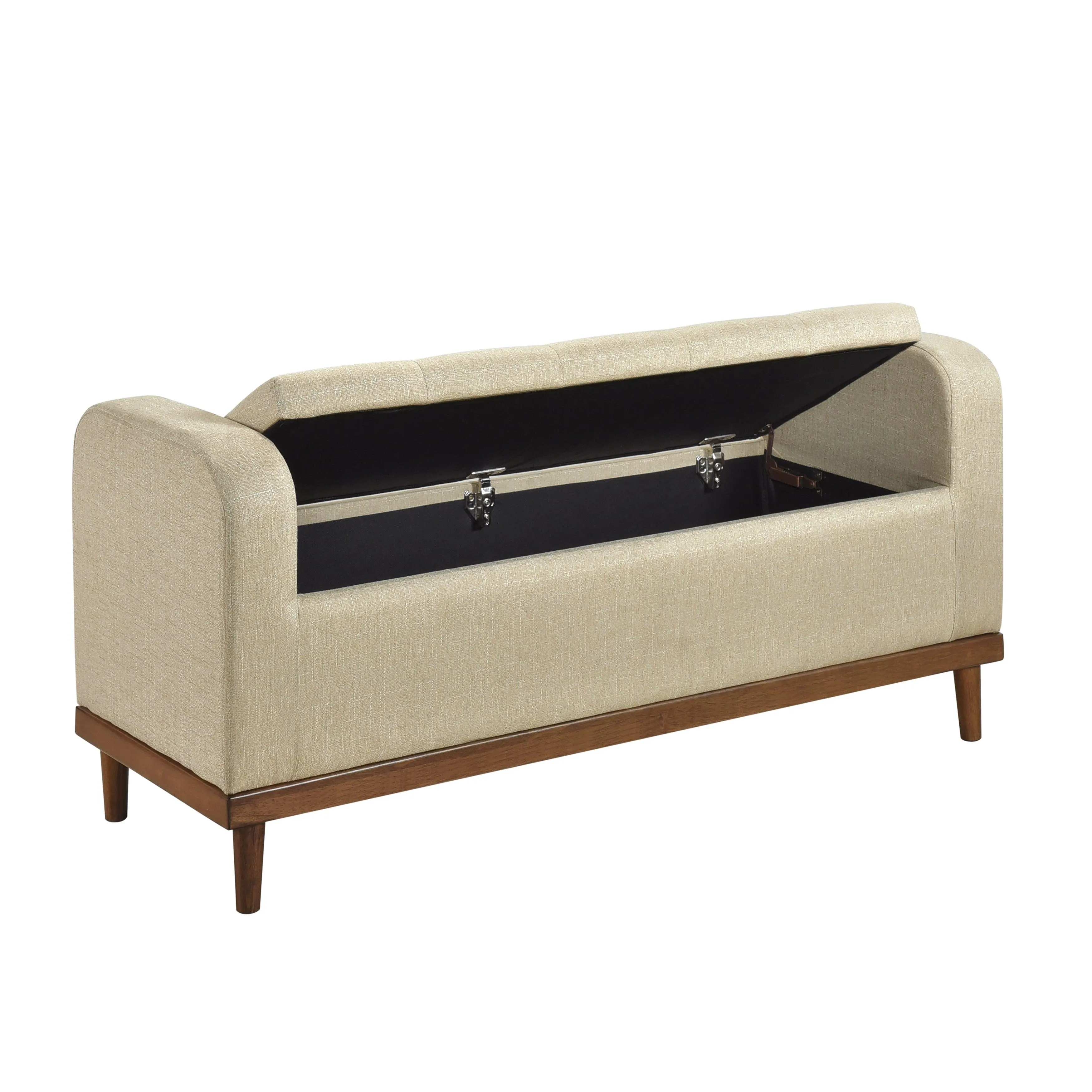 Brigitte Brown Lift Top Storage Bench - Image 4