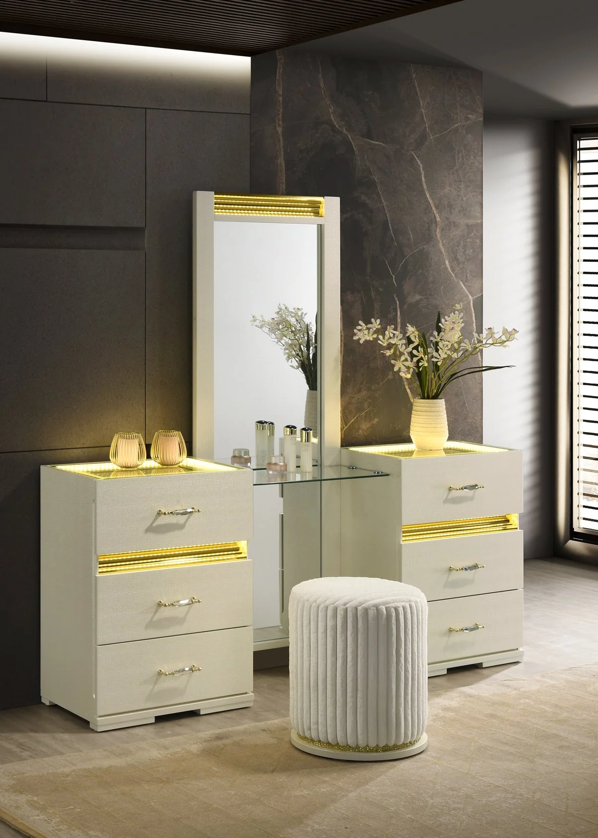 Brillia Beige Bedroom Set - Image 3