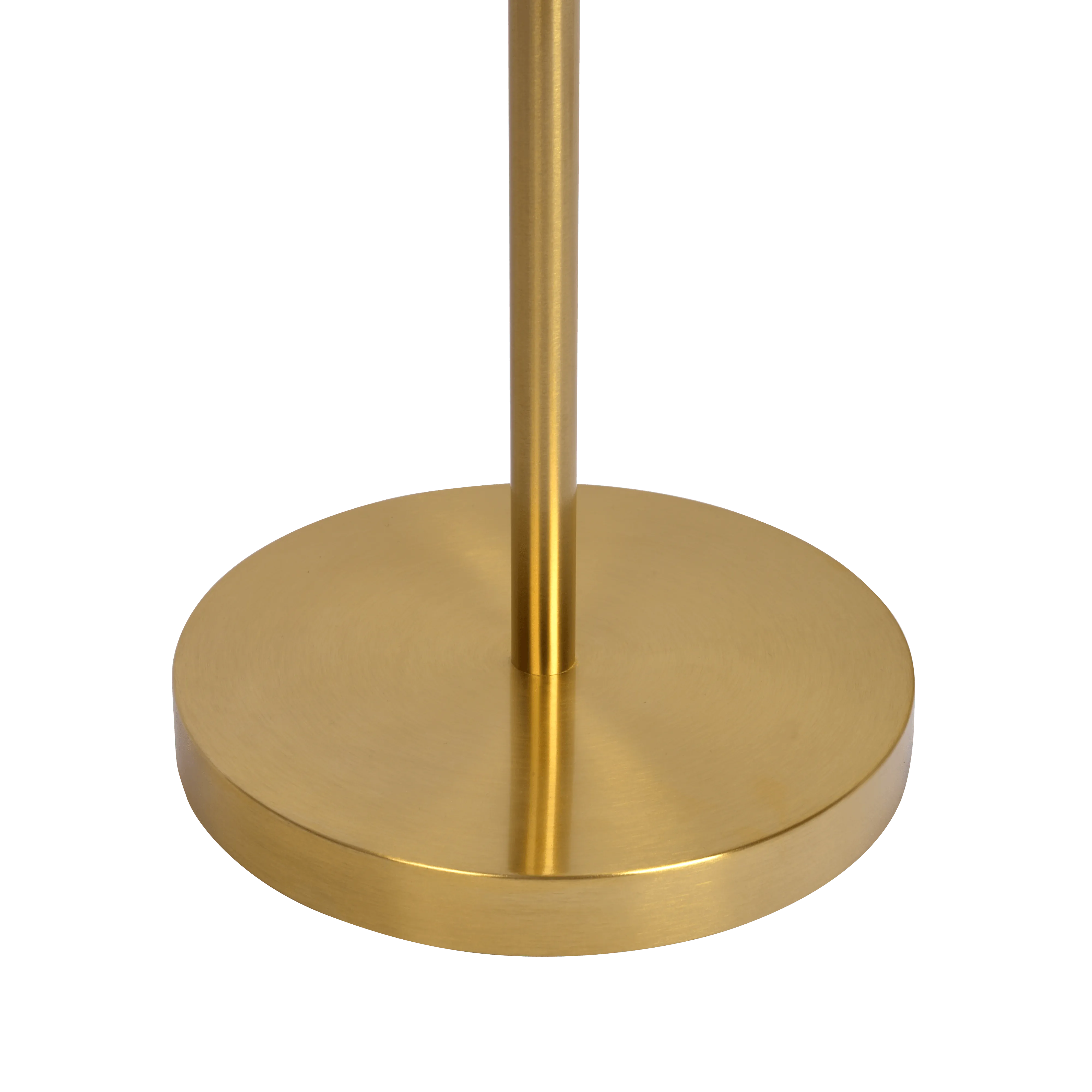 Brilliance Modern Gold Brush Floor Lamp, Opal Glass Shades and Round Metal Base - Image 5