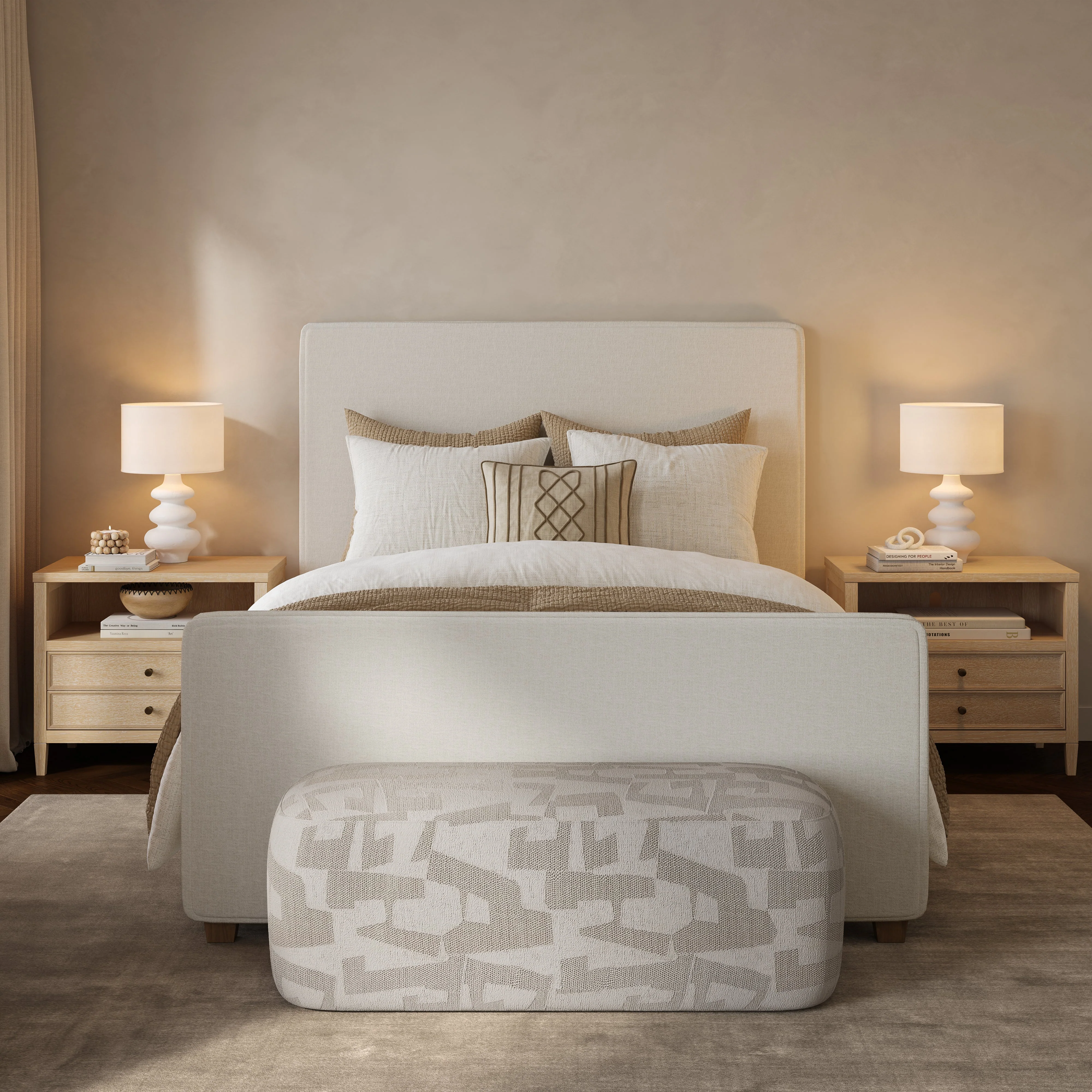 Bristol Park Whitewashed Oak Wood Large Nightstand - Image 3