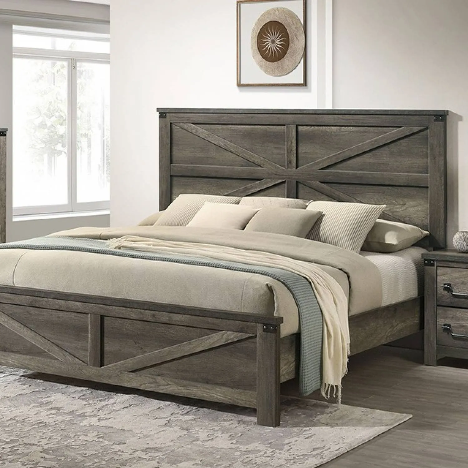 Britonale Rustic Gray 4-Piece Queen Bedroom Set - Image 2