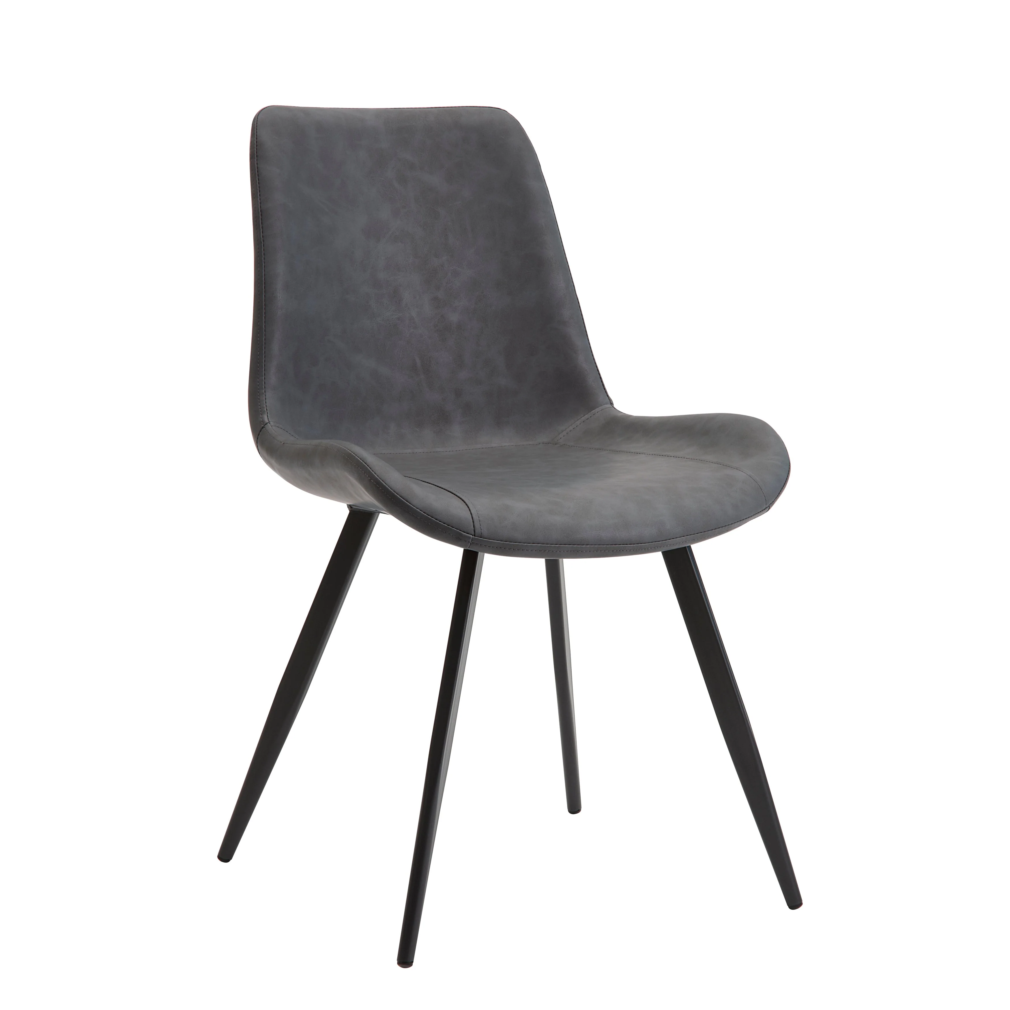 Brixley Mottled Gray Dining Side Chair, Set of 2