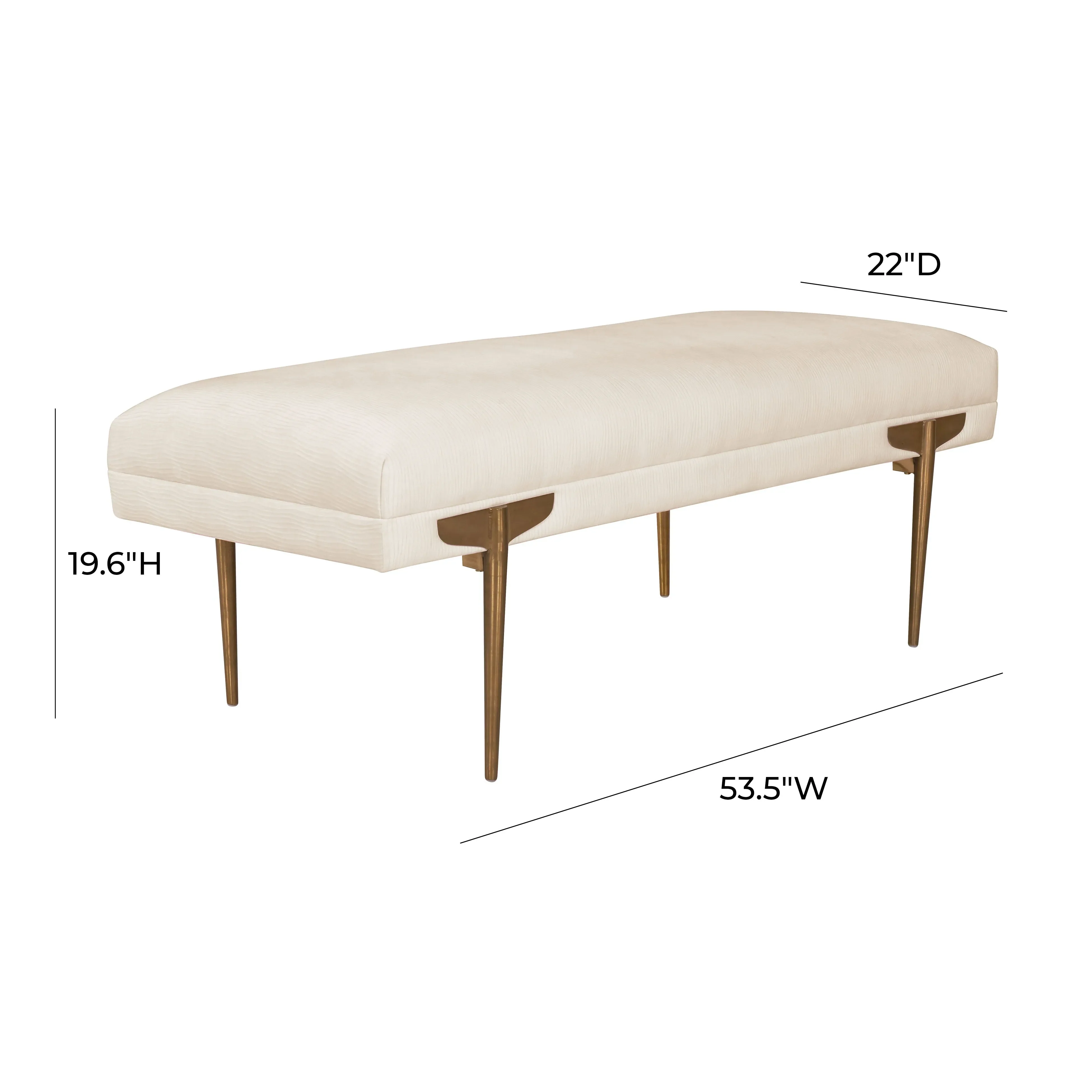 Brno Velvet Bench - Image 5