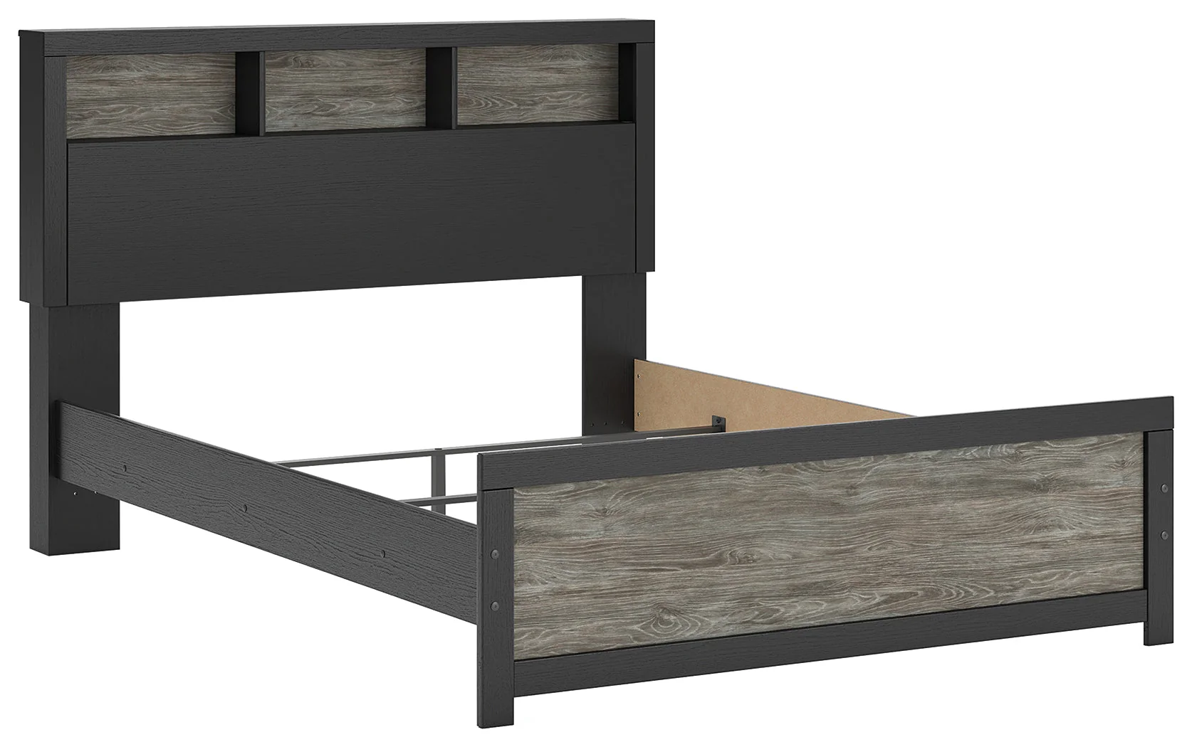 Broachmyn Black/Gray Queen Bookcase Bed - Image 3
