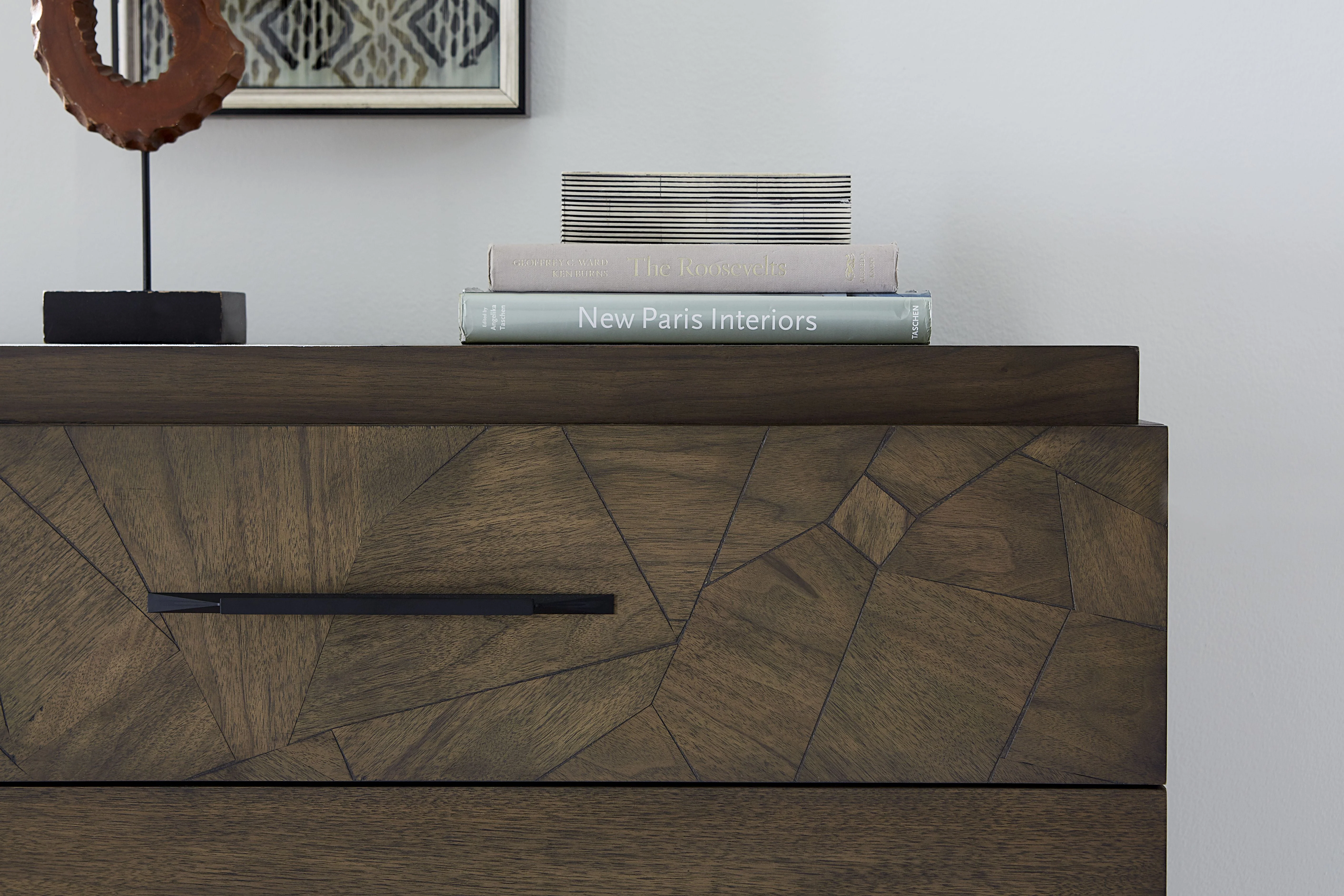 Broderick Five-Drawer Chest in Wild Oats Brown - Image 3