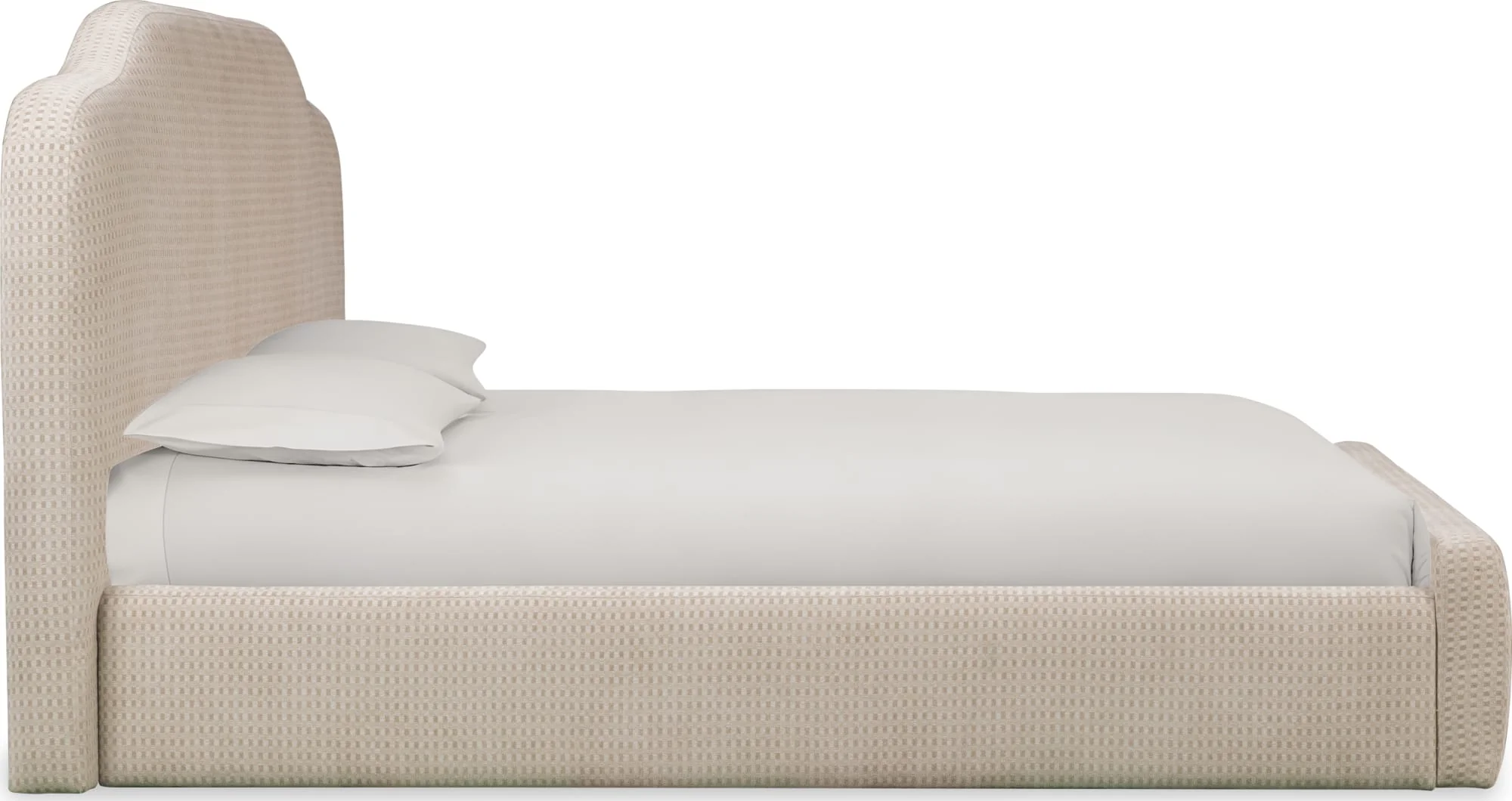 Bronson Pasadena Cottage Cream King Upholstered Bed - Image 4