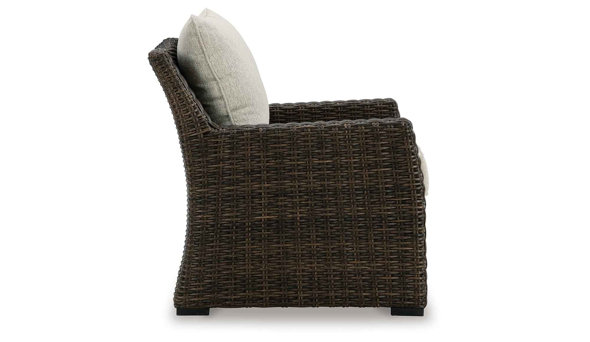 Brook Ranch Brown Outdoor Sectional Set with Lounge Chair and Coffee Table - Image 12