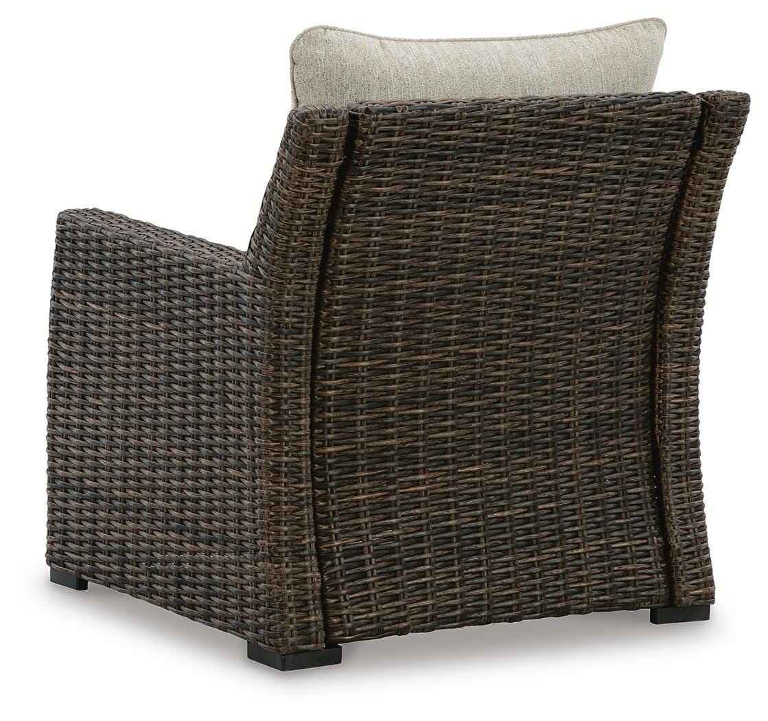 Brook Ranch Brown Outdoor Sectional Set with Lounge Chair and Coffee Table - Image 27