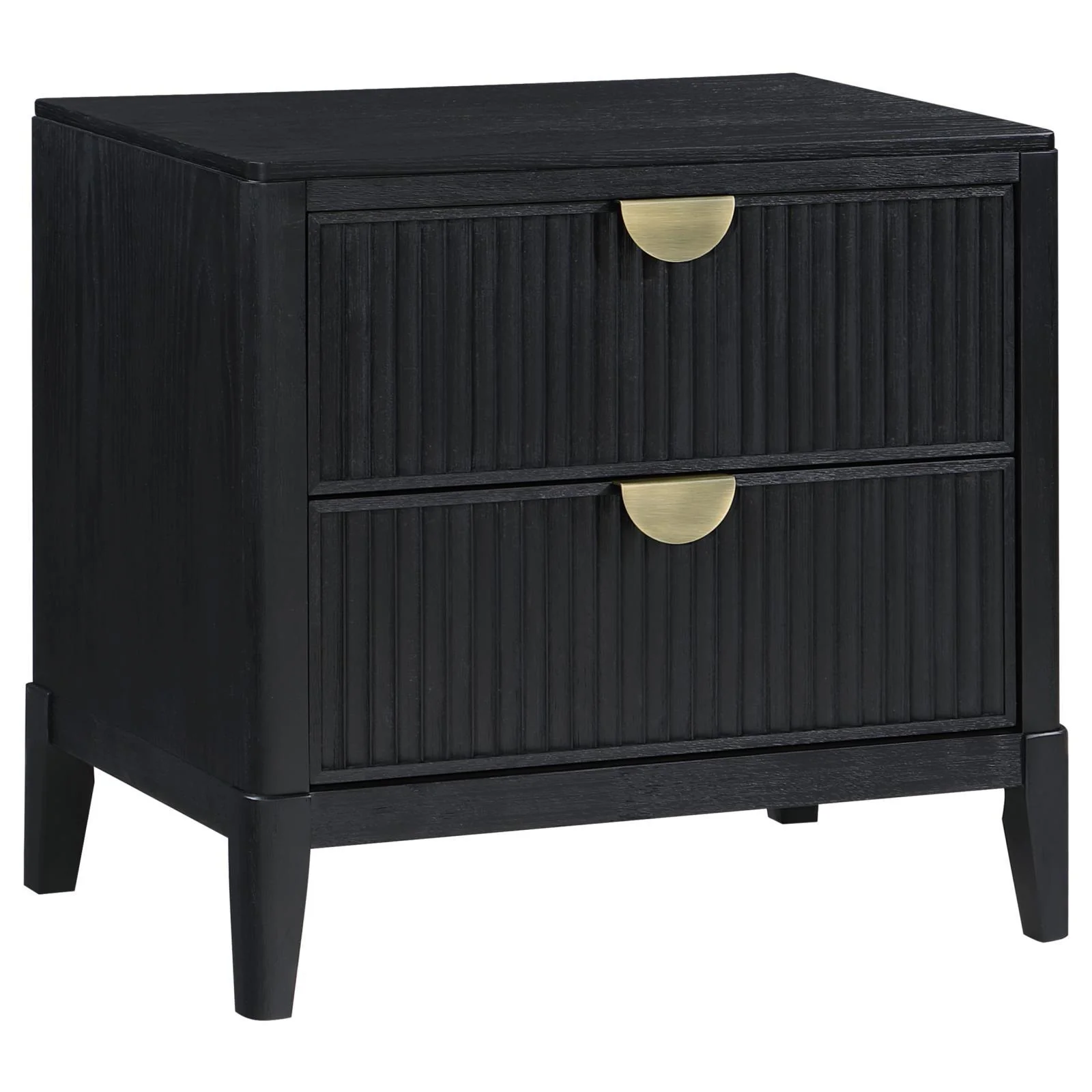 Brookmead Black 2-Drawer Nightstand - Image 4