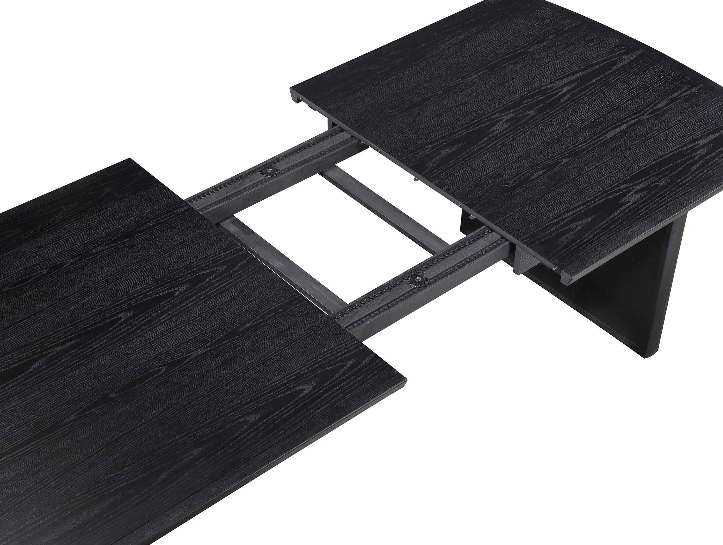 Brookmead Black/Ivory 5-piece Extension Leaf Dining Table Set - Image 11