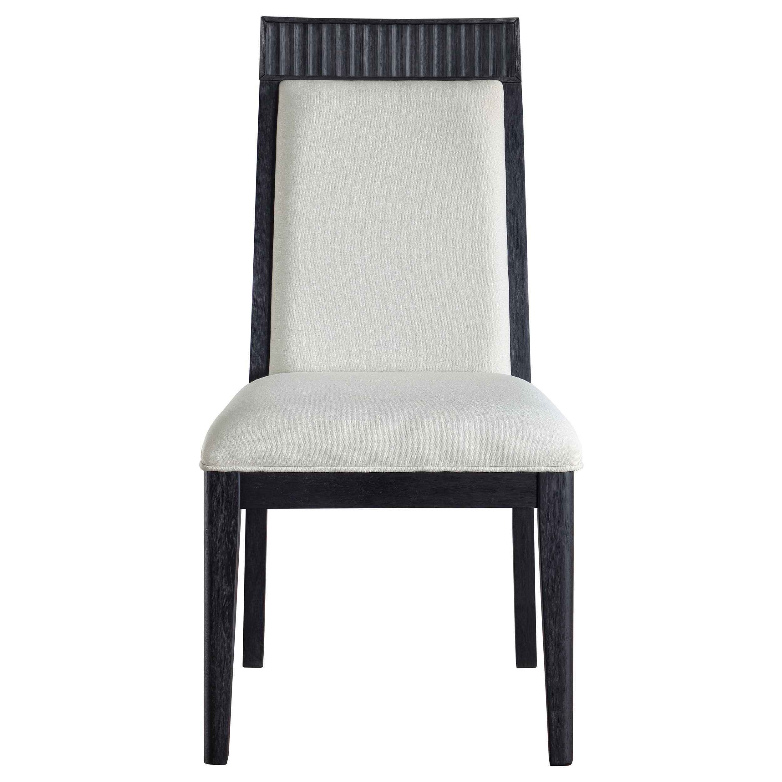 Brookmead Black/Ivory 5-piece Extension Leaf Dining Table Set - Image 8