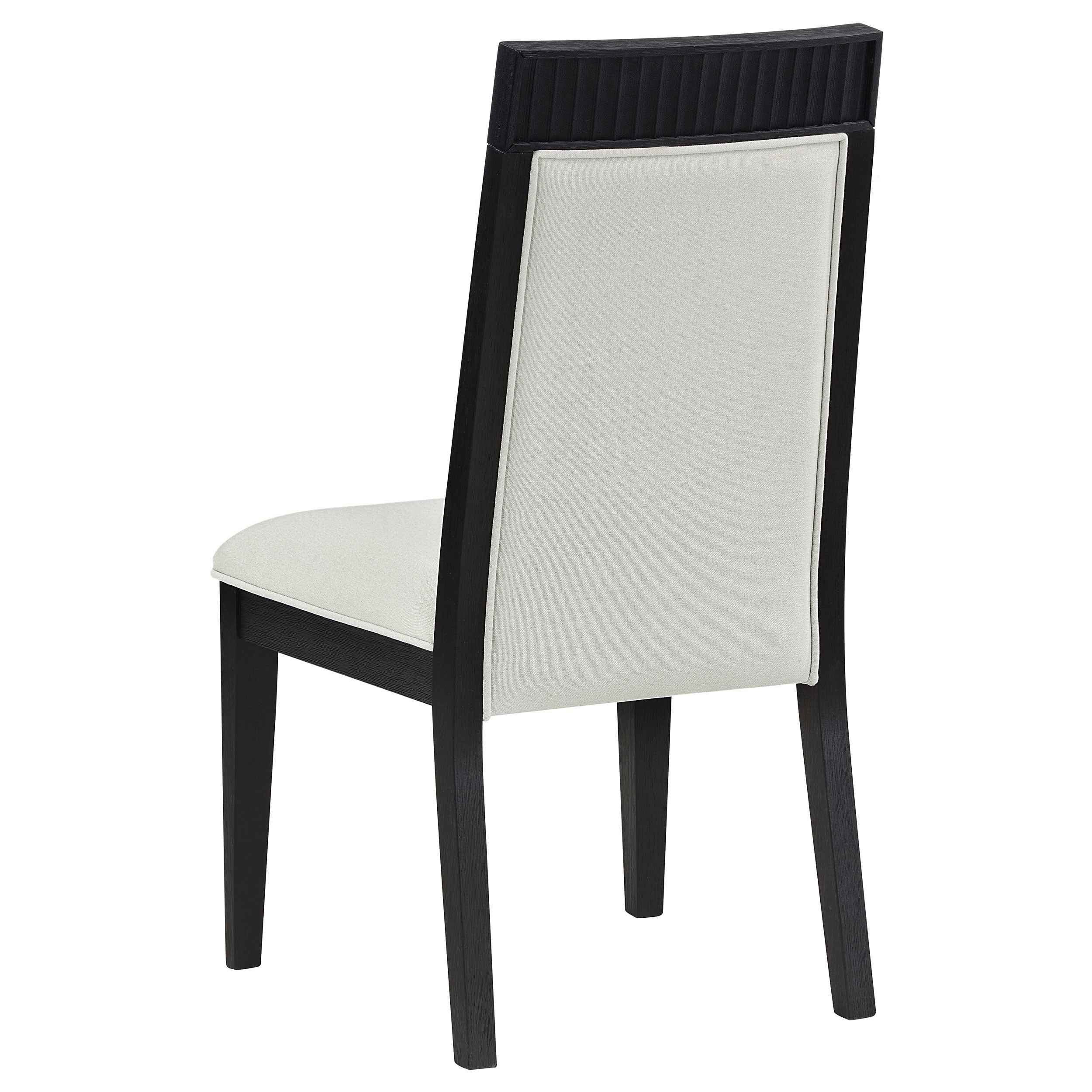 Brookmead Black/Ivory 5-piece Extension Leaf Dining Table Set - Image 9